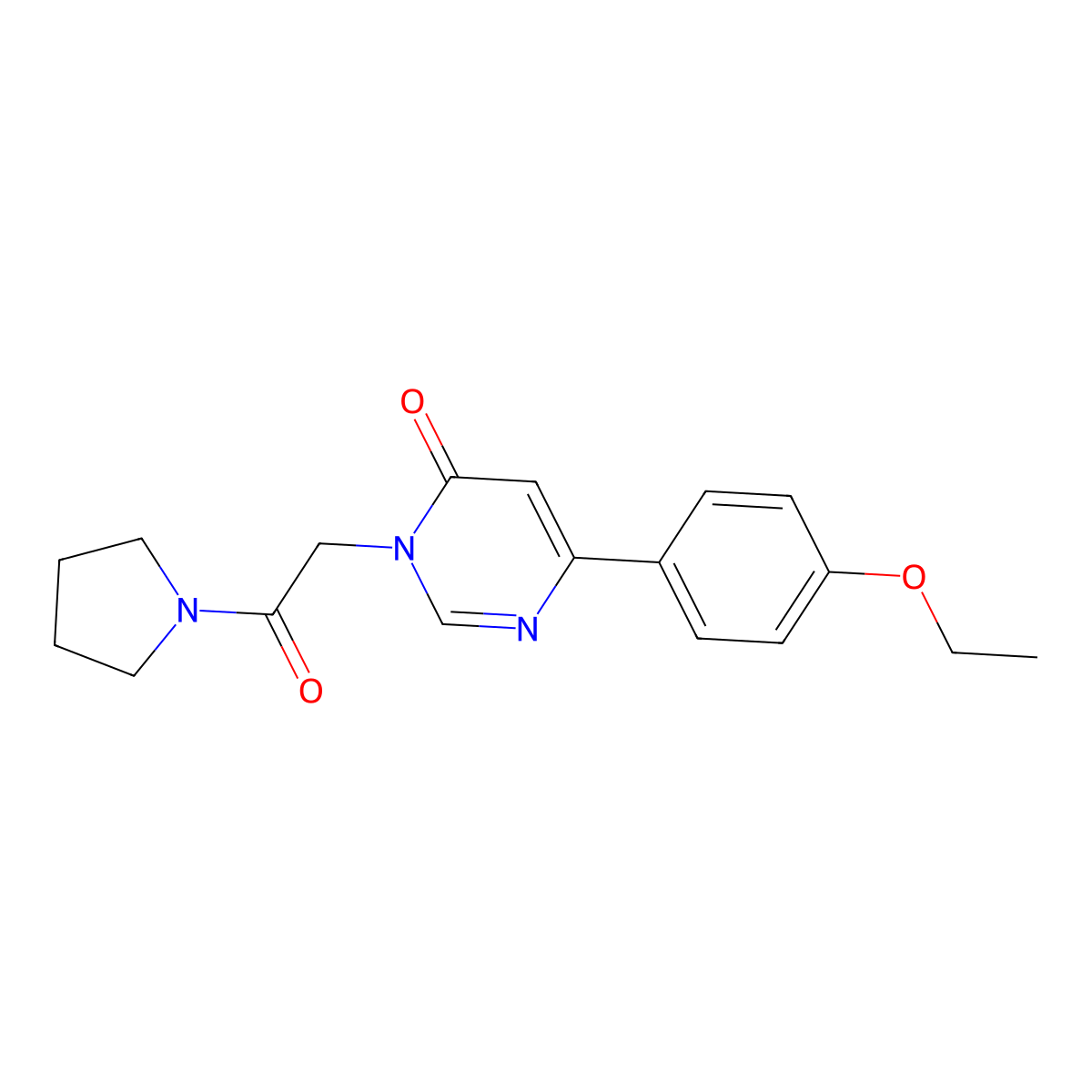 6-(4-Ethoxyphenyl)-3-[2-oxo-2-(pyrrolidin-1-yl)ethyl]-3,4-dihydropyrimidin-4-one molecular structure, CAS 1058396-56-7