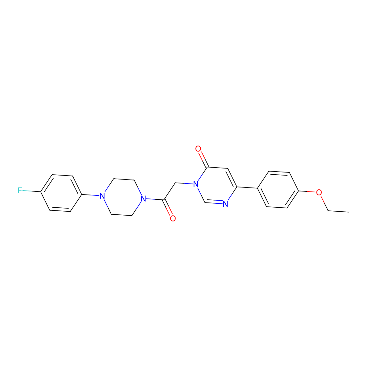 6-(4-ethoxyphenyl)-3-(2-(4-(4-fluorophenyl)piperazin-1-yl)-2-oxoethyl)pyrimidin-4(3H)-one molecular structure, CAS 1058396-63-6