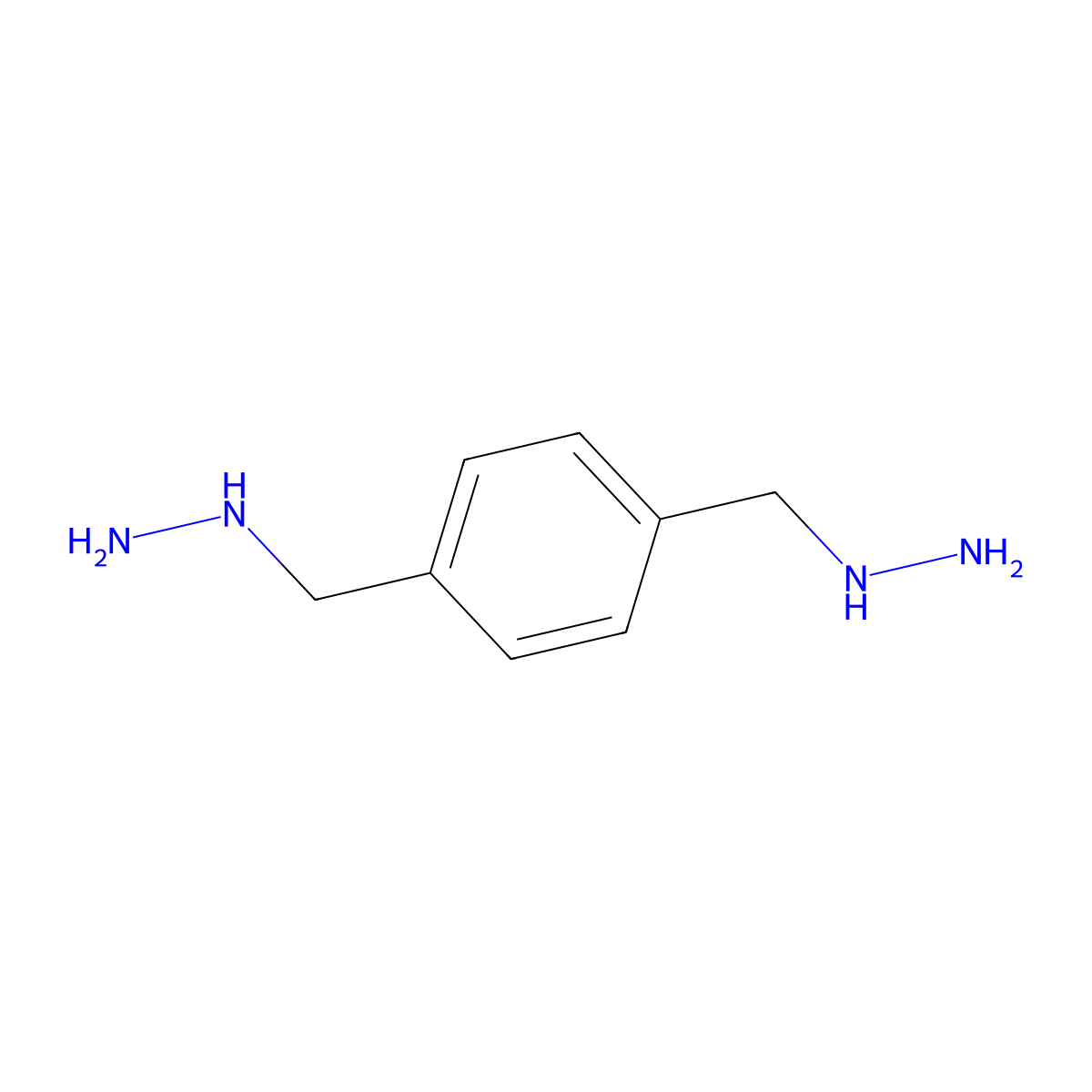 {[4-(Hydrazinylmethyl)phenyl]methyl}hydrazine molecular structure, CAS 10584-43-7