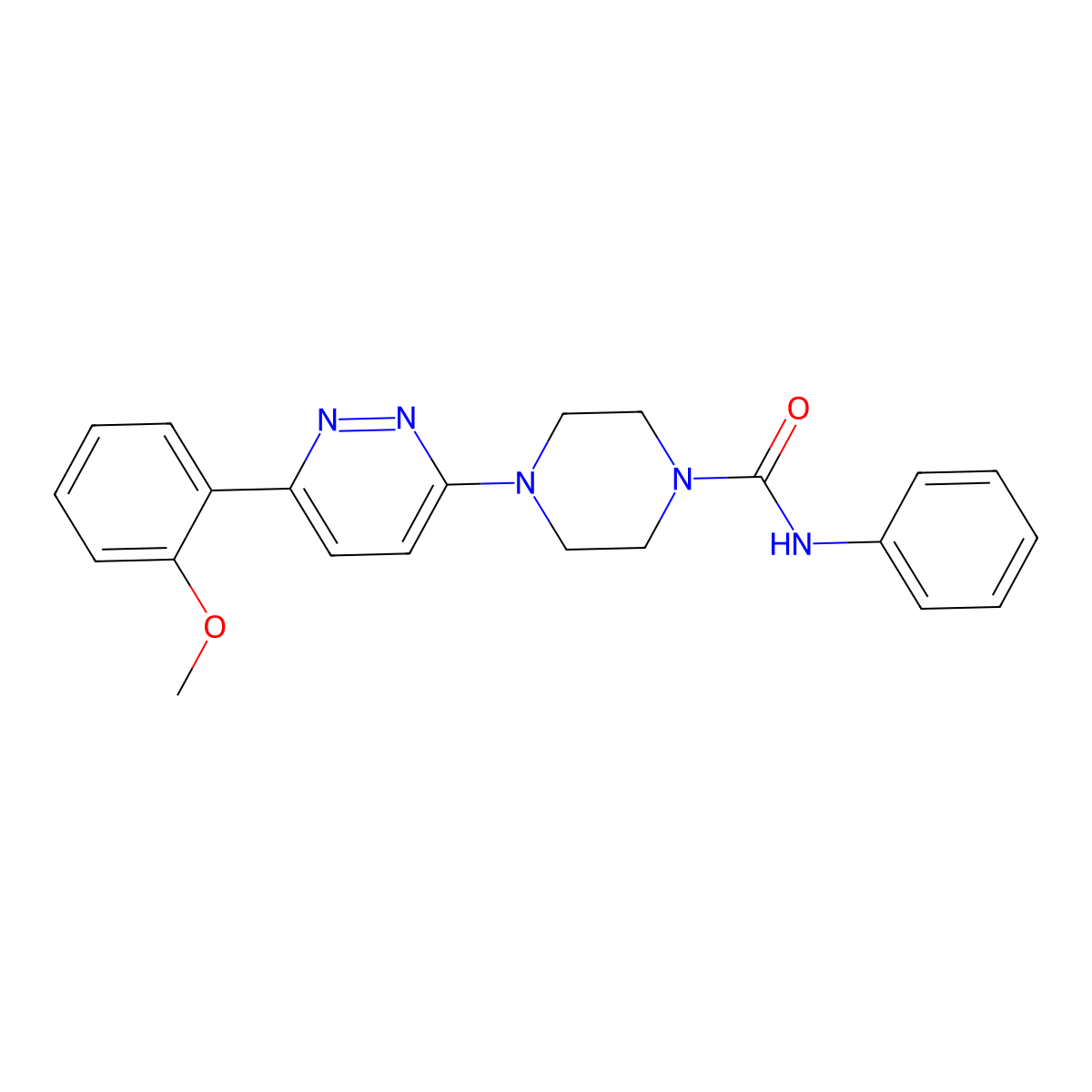 4-[6-(2-methoxyphenyl)pyridazin-3-yl]-N-phenylpiperazine-1-carboxamide molecular structure, CAS 1058408-44-8