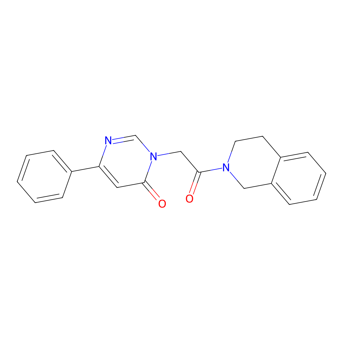3-[2-Oxo-2-(1,2,3,4-tetrahydroisoquinolin-2-yl)ethyl]-6-phenyl-3,4-dihydropyrimidin-4-one molecular structure, CAS 1058422-44-8