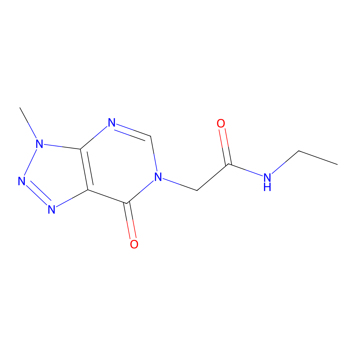 N-ethyl-2-{3-methyl-7-oxo-3H,6H,7H-[1,2,3]triazolo[4,5-d]pyrimidin-6-yl}acetamide molecular structure, CAS 1058432-66-8