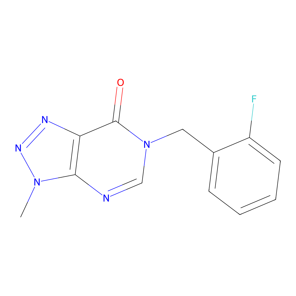 6-[(2-fluorophenyl)methyl]-3-methyl-3H,6H,7H-[1,2,3]triazolo[4,5-d]pyrimidin-7-one molecular structure, CAS 1058432-73-7