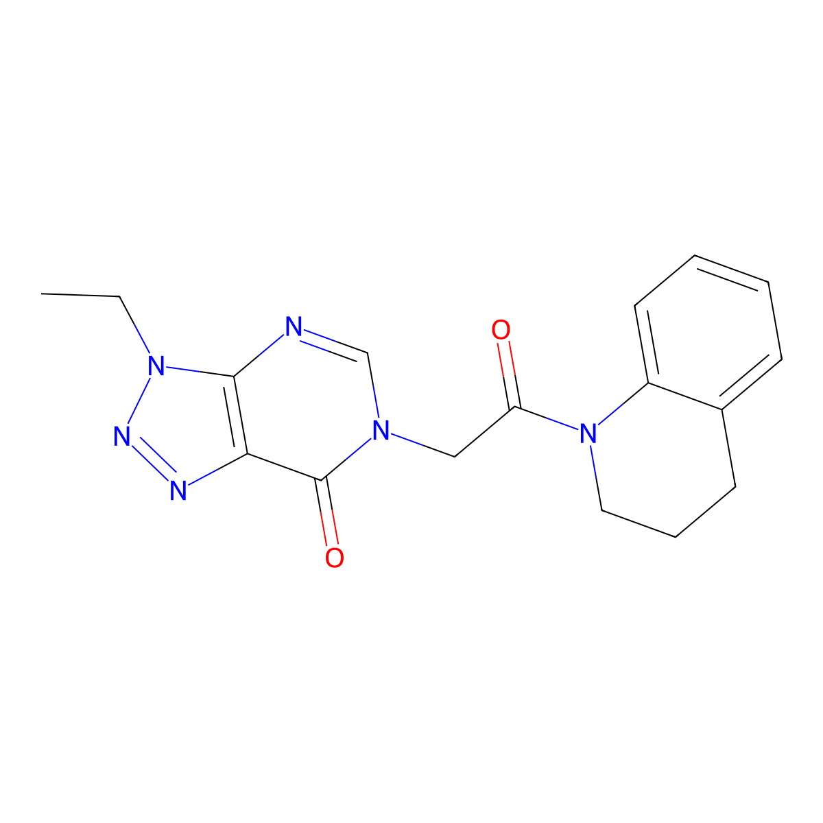 6-(2-(3,4-dihydroquinolin-1(2H)-yl)-2-oxoethyl)-3-ethyl-3H-[1,2,3]triazolo[4,5-d]pyrimidin-7(6H)-one molecular structure, CAS 1058432-86-2