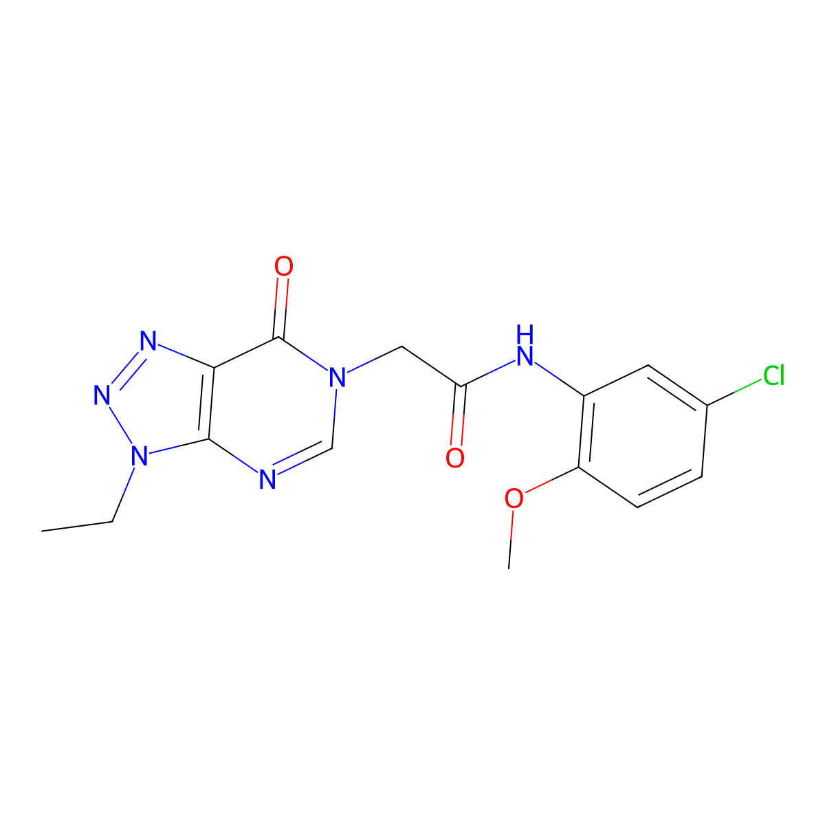 N-(5-chloro-2-methoxyphenyl)-2-{3-ethyl-7-oxo-3H,6H,7H-[1,2,3]triazolo[4,5-d]pyrimidin-6-yl}acetamide molecular structure, CAS 1058432-96-4