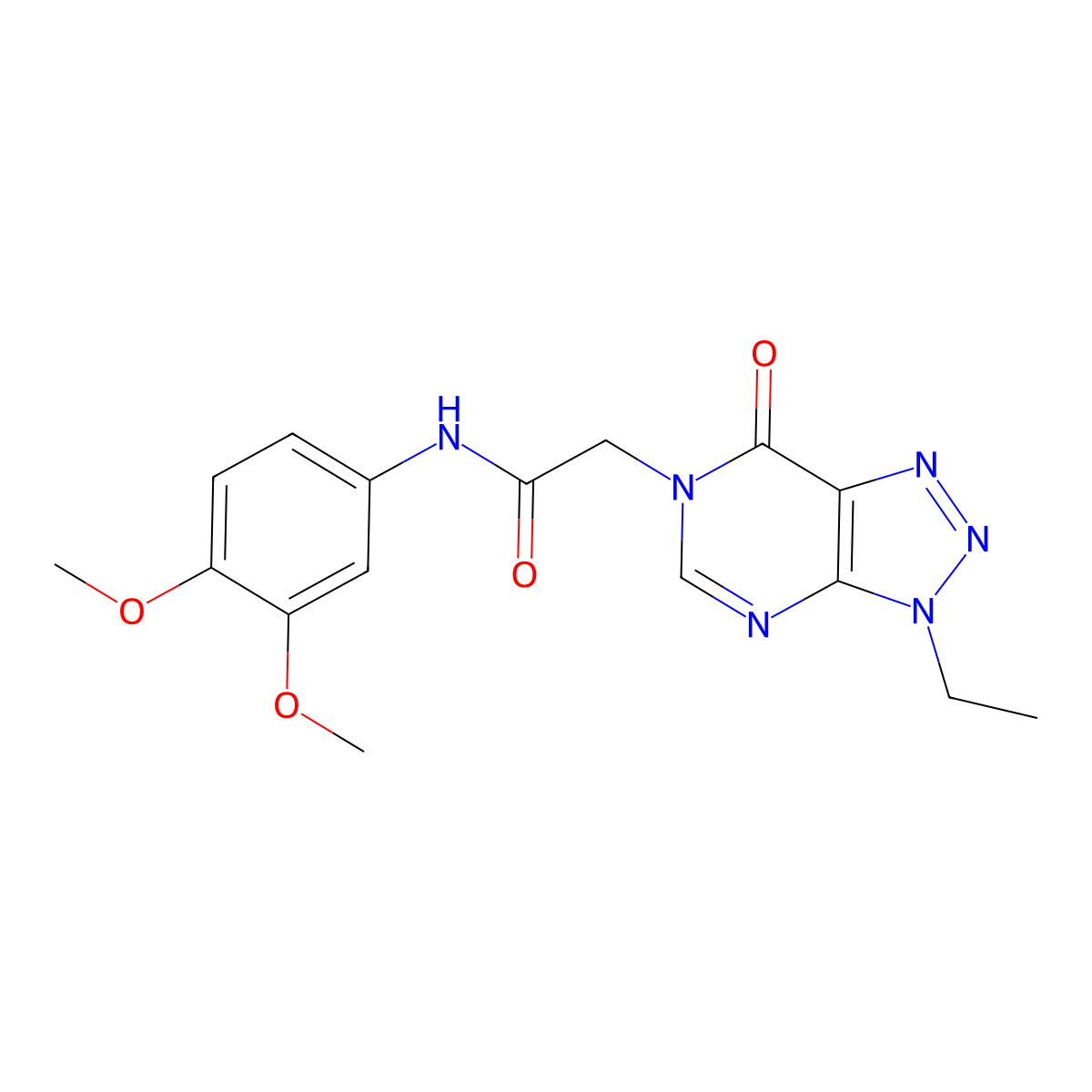 N-(3,4-dimethoxyphenyl)-2-{3-ethyl-7-oxo-3H,6H,7H-[1,2,3]triazolo[4,5-d]pyrimidin-6-yl}acetamide molecular structure, CAS 1058433-02-5