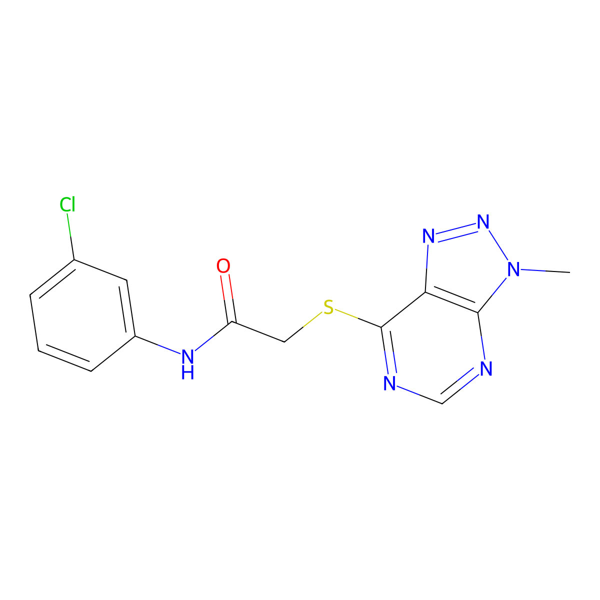 N-(3-chlorophenyl)-2-({3-methyl-3H-[1,2,3]triazolo[4,5-d]pyrimidin-7-yl}sulfanyl)acetamide molecular structure, CAS 1058433-56-9
