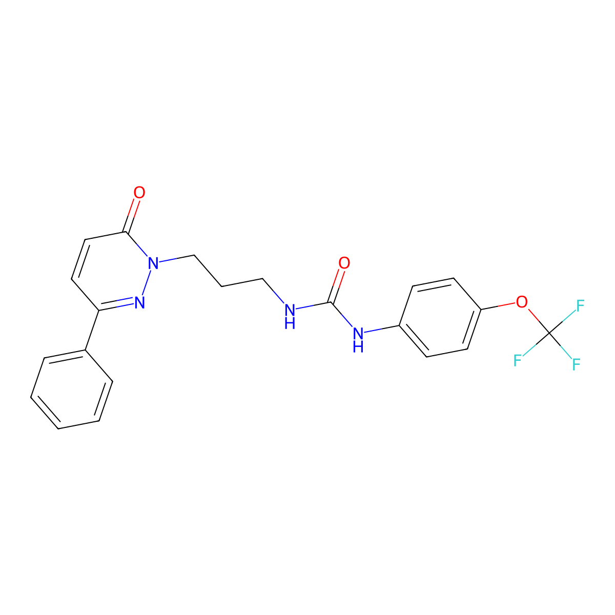 3-[3-(6-Oxo-3-phenyl-1,6-dihydropyridazin-1-yl)propyl]-1-[4-(trifluoromethoxy)phenyl]urea molecular structure, CAS 1058439-91-0