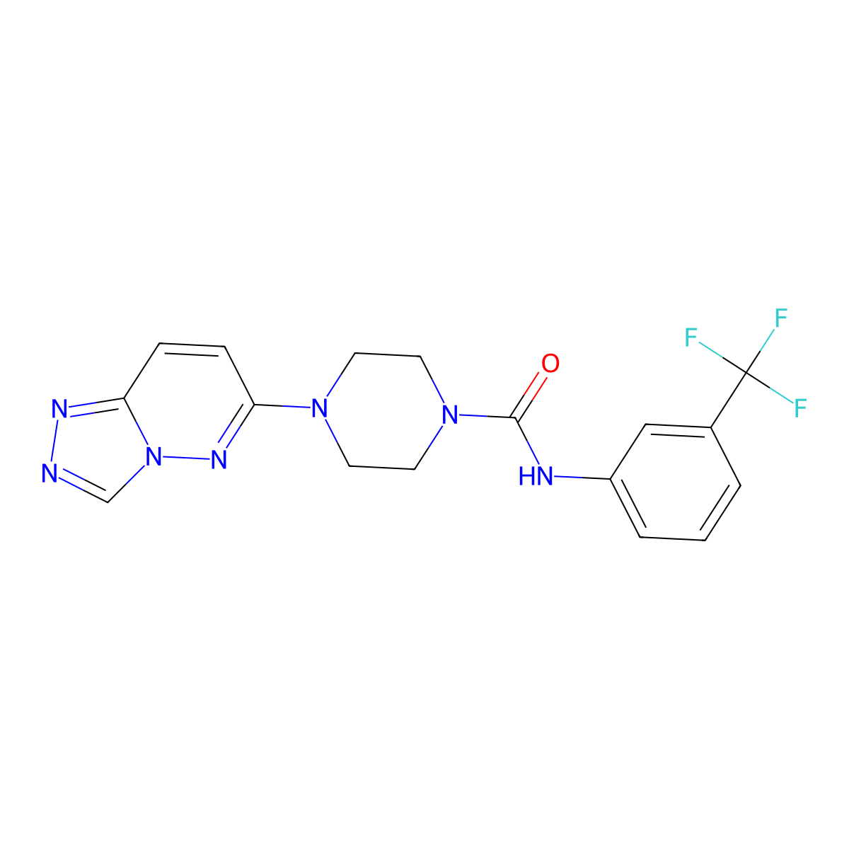 4-{[1,2,4]triazolo[4,3-b]pyridazin-6-yl}-N-[3-(trifluoromethyl)phenyl]piperazine-1-carboxamide molecular structure, CAS 1058447-40-7