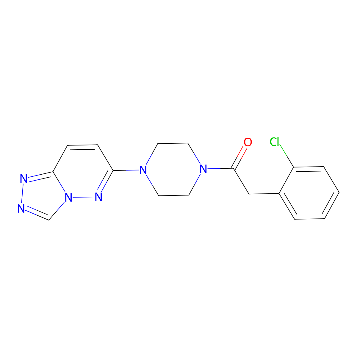 1-(4-([1,2,4]Triazolo[4,3-b]pyridazin-6-yl)piperazin-1-yl)-2-(2-chlorophenyl)ethanone molecular structure, CAS 1058447-61-2