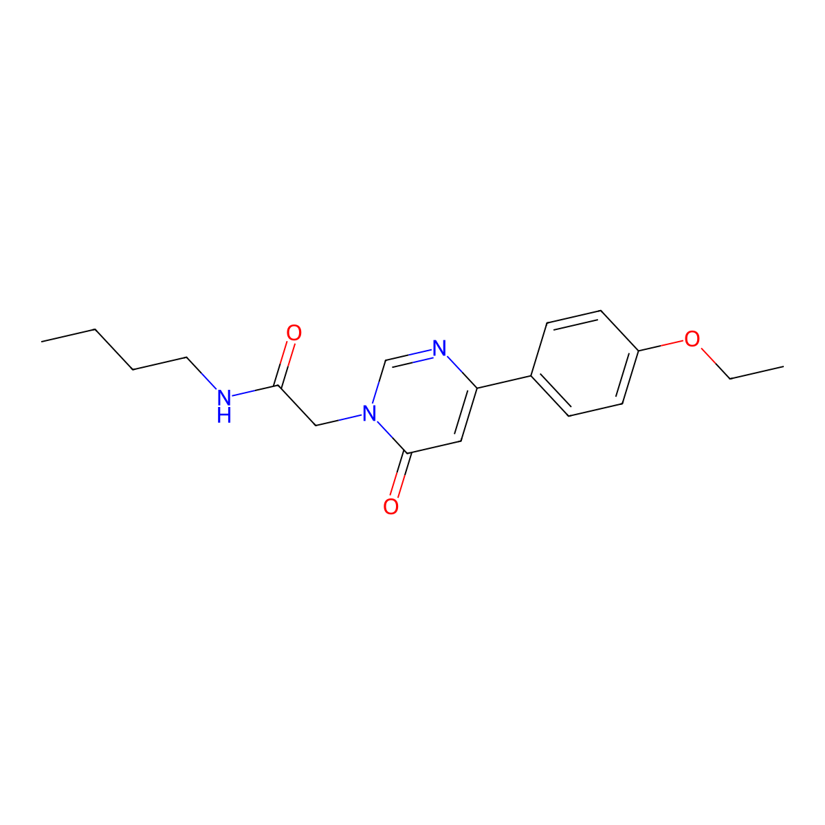 N-butyl-2-[4-(4-ethoxyphenyl)-6-oxo-1,6-dihydropyrimidin-1-yl]acetamide molecular structure, CAS 1058461-39-4