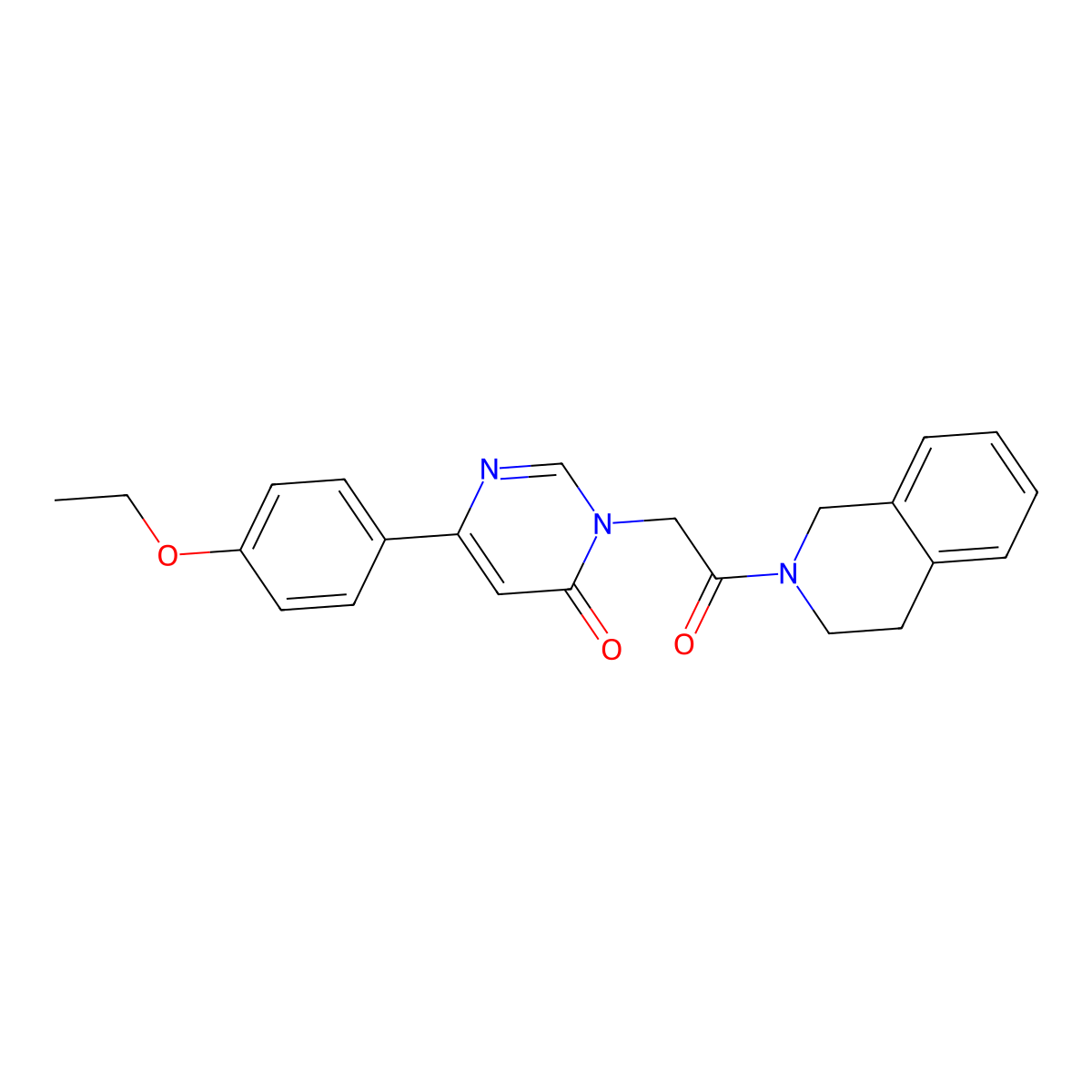 6-(4-Ethoxyphenyl)-3-[2-oxo-2-(1,2,3,4-tetrahydroisoquinolin-2-yl)ethyl]-3,4-dihydropyrimidin-4-one molecular structure, CAS 1058461-53-2