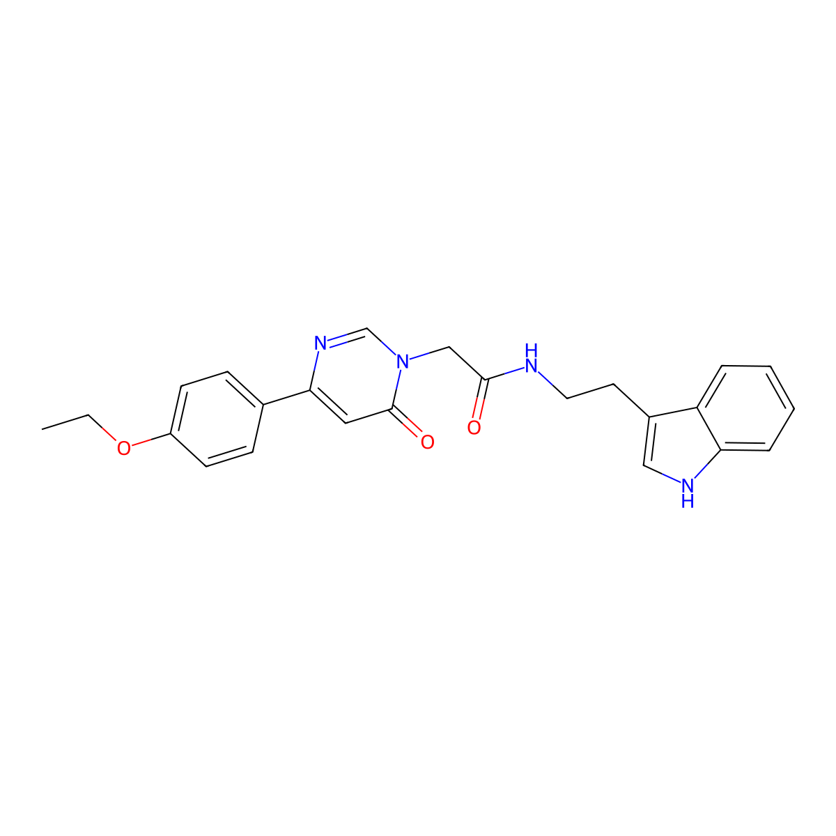 N-(2-(1H-indol-3-yl)ethyl)-2-(4-(4-ethoxyphenyl)-6-oxopyrimidin-1(6H)-yl)acetamide molecular structure, CAS 1058462-29-5