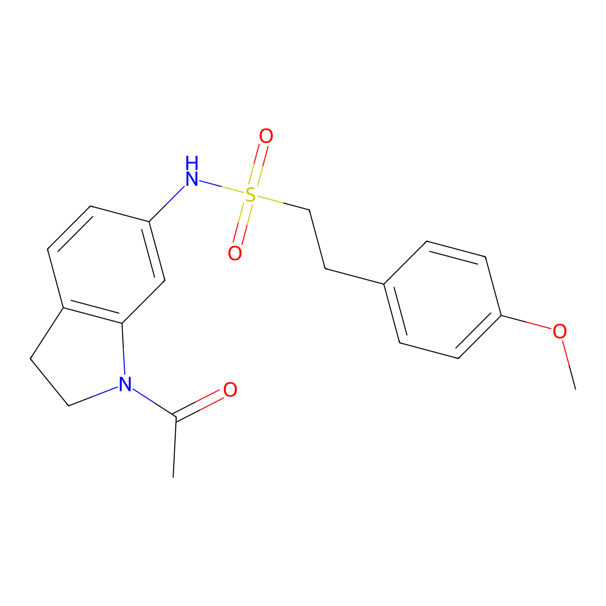 N-(1-acetylindolin-6-yl)-2-(4-methoxyphenyl)ethanesulfonamide molecular structure, CAS 1058469-18-3