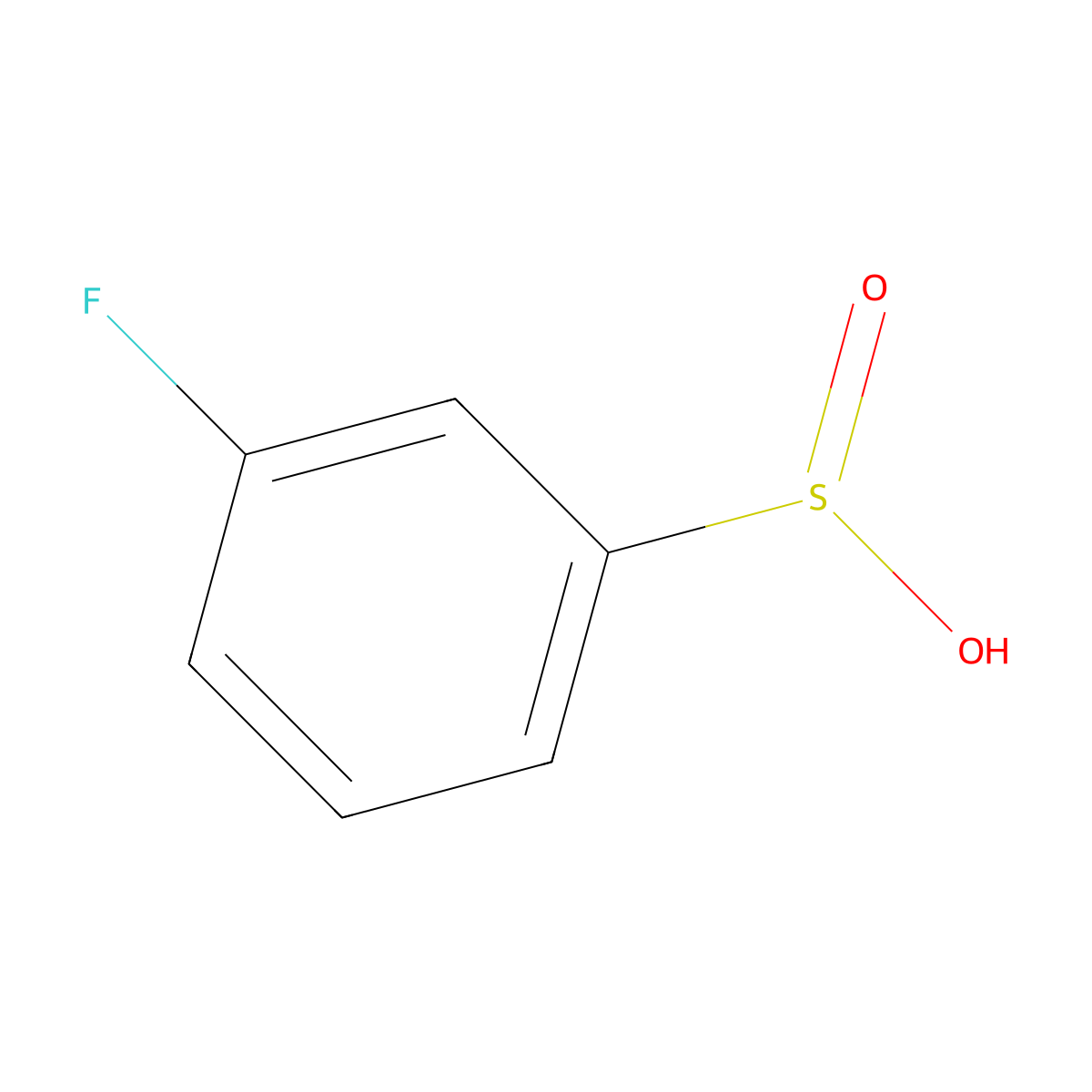 3-Fluorobenzene-1-sulfinic acid molecular structure, CAS 105847-35-6
