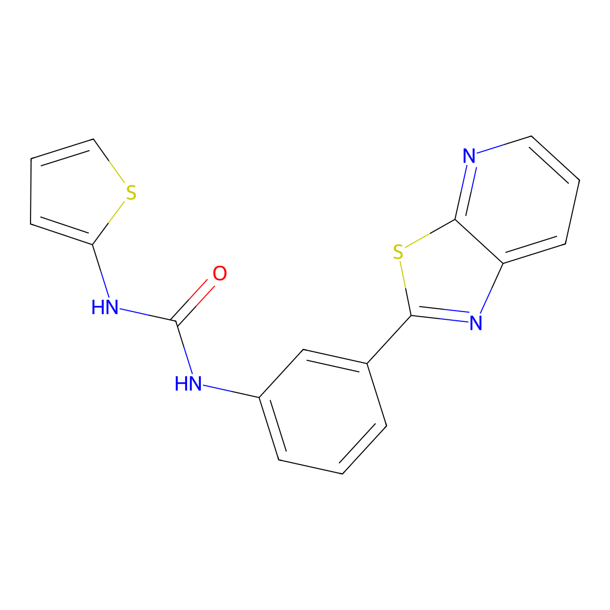 1-(3-(Thiazolo[5,4-b]pyridin-2-yl)phenyl)-3-(thiophen-2-yl)urea molecular structure, CAS 1058481-72-3