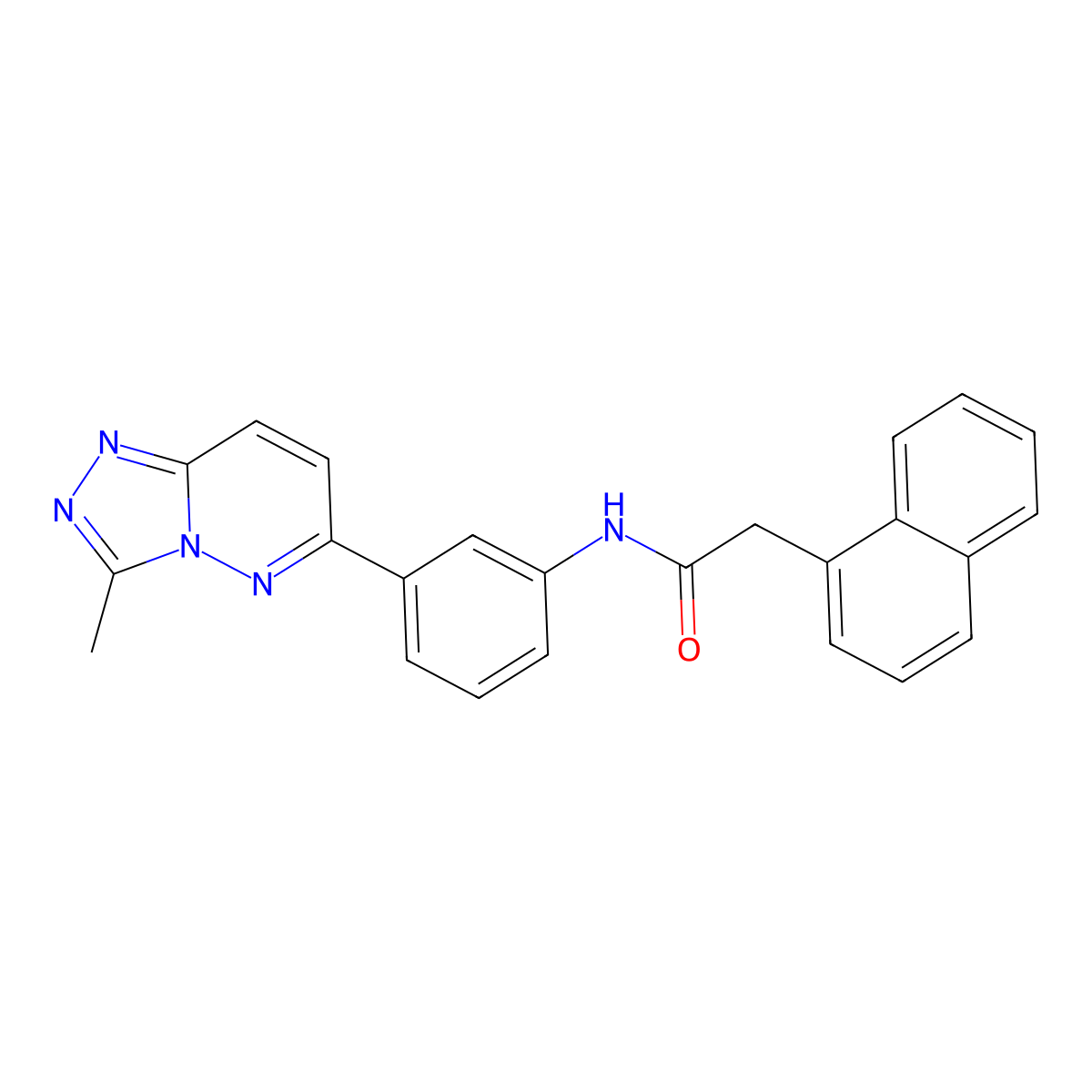 N-(3-{3-methyl-[1,2,4]triazolo[4,3-b]pyridazin-6-yl}phenyl)-2-(naphthalen-1-yl)acetamide molecular structure, CAS 1058482-03-3