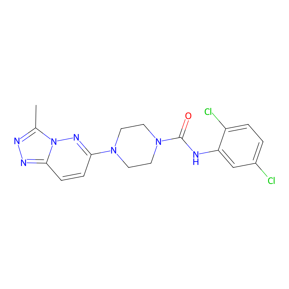 N-(2,5-dichlorophenyl)-4-(3-methyl-[1,2,4]triazolo[4,3-b]pyridazin-6-yl)piperazine-1-carboxamide molecular structure, CAS 1058486-67-1