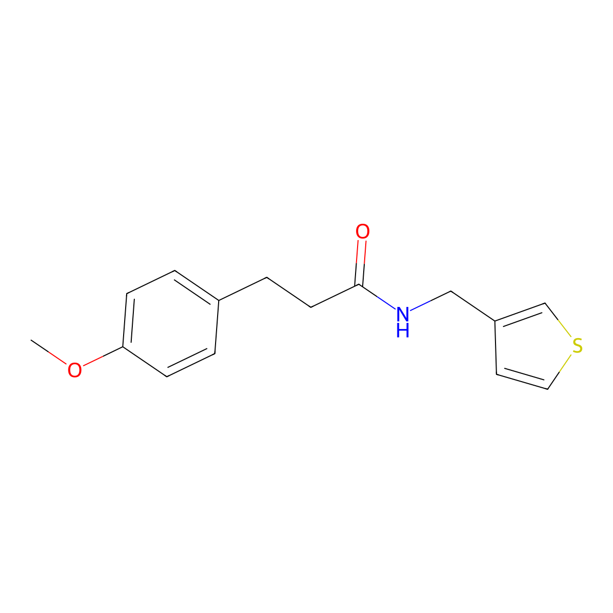 3-(4-methoxyphenyl)-N-[(thiophen-3-yl)methyl]propanamide molecular structure, CAS 1058491-31-8