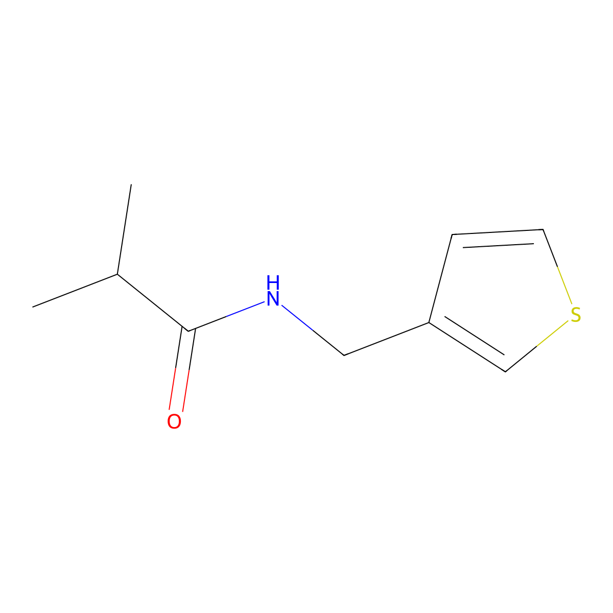 N-(thiophen-3-ylmethyl)isobutyramide molecular structure, CAS 1058491-60-3
