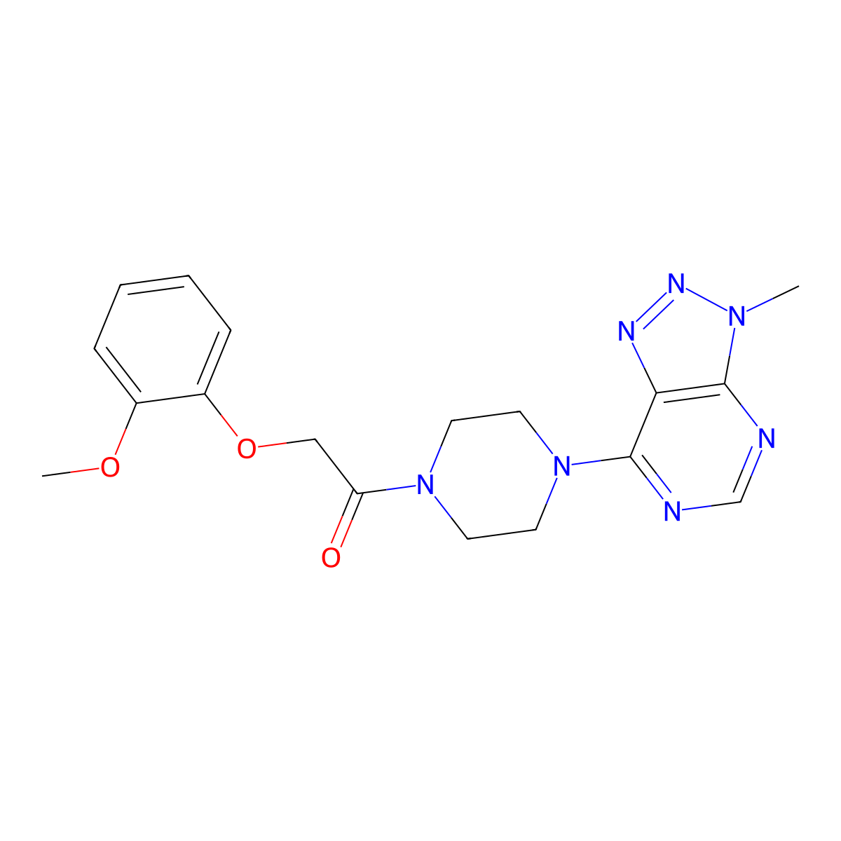 2-(2-methoxyphenoxy)-1-(4-{3-methyl-3H-[1,2,3]triazolo[4,5-d]pyrimidin-7-yl}piperazin-1-yl)ethan-1-one molecular structure, CAS 1058497-04-3