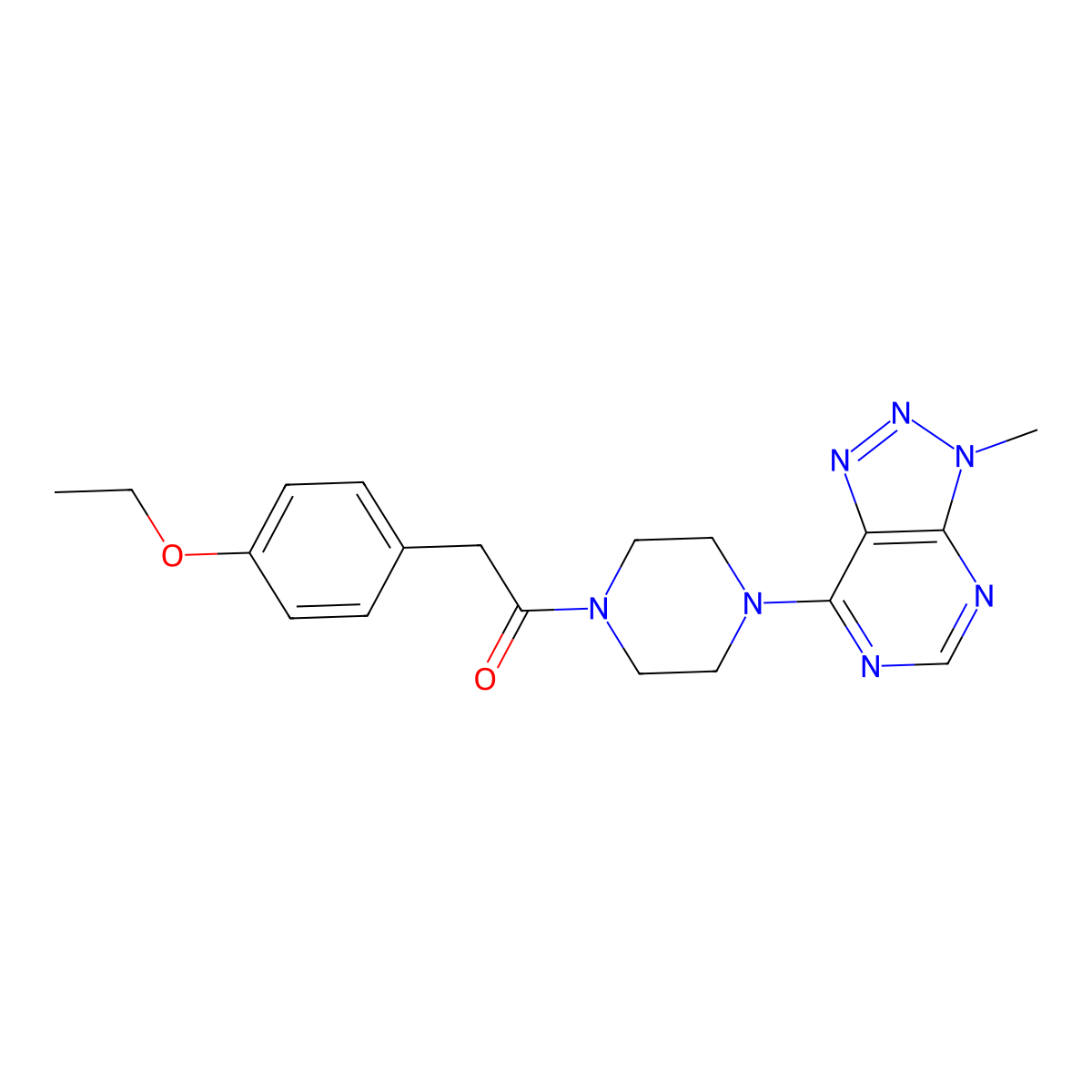 2-(4-ethoxyphenyl)-1-(4-{3-methyl-3H-[1,2,3]triazolo[4,5-d]pyrimidin-7-yl}piperazin-1-yl)ethan-1-one molecular structure, CAS 1058497-10-1