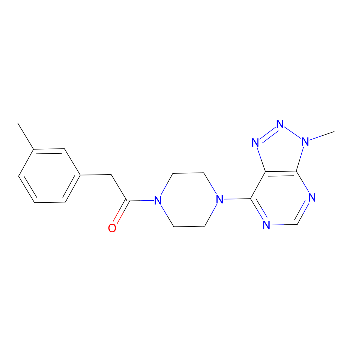 1-(4-{3-methyl-3H-[1,2,3]triazolo[4,5-d]pyrimidin-7-yl}piperazin-1-yl)-2-(3-methylphenyl)ethan-1-one molecular structure, CAS 1058497-12-3