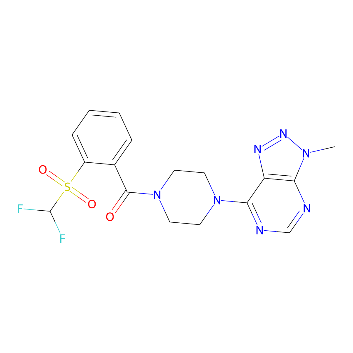 1-(2-difluoromethanesulfonylbenzoyl)-4-{3-methyl-3H-[1,2,3]triazolo[4,5-d]pyrimidin-7-yl}piperazine molecular structure, CAS 1058497-31-6