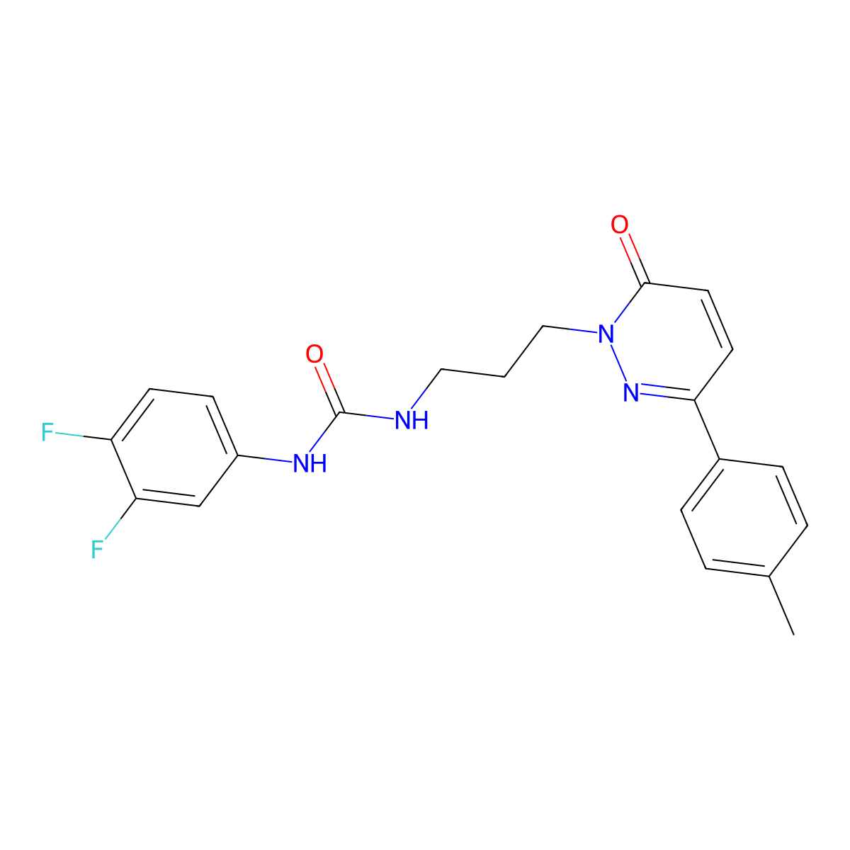 1-(3,4-Difluorophenyl)-3-{3-[3-(4-methylphenyl)-6-oxo-1,6-dihydropyridazin-1-yl]propyl}urea molecular structure, CAS 1058498-11-5