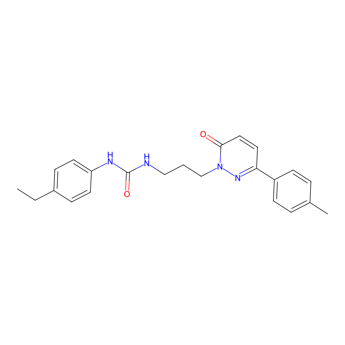 1-(4-ethylphenyl)-3-(3-(6-oxo-3-(p-tolyl)pyridazin-1(6H)-yl)propyl)urea molecular structure, CAS 1058498-18-2