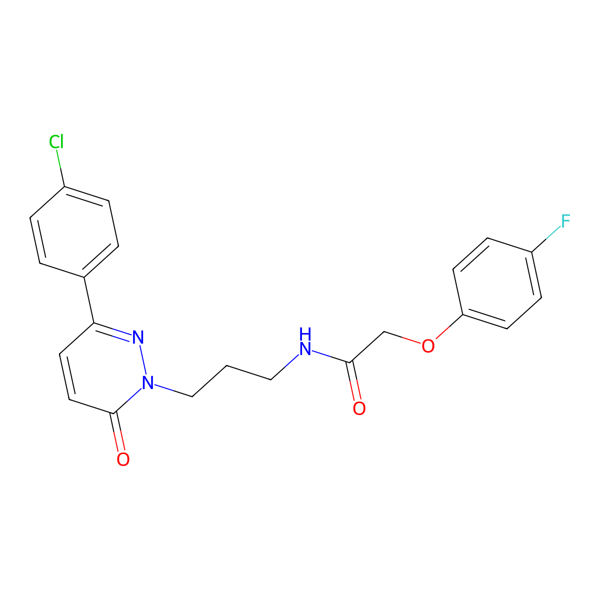 N-{3-[3-(4-chlorophenyl)-6-oxo-1,6-dihydropyridazin-1-yl]propyl}-2-(4-fluorophenoxy)acetamide molecular structure, CAS 1058498-61-5