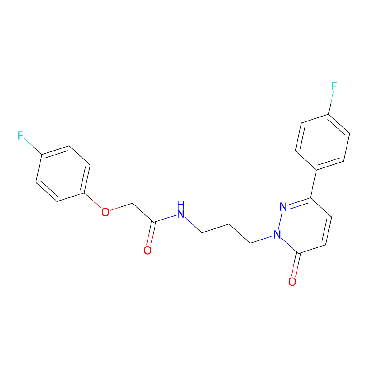 2-(4-fluorophenoxy)-N-{3-[3-(4-fluorophenyl)-6-oxo-1,6-dihydropyridazin-1-yl]propyl}acetamide molecular structure, CAS 1058499-23-2
