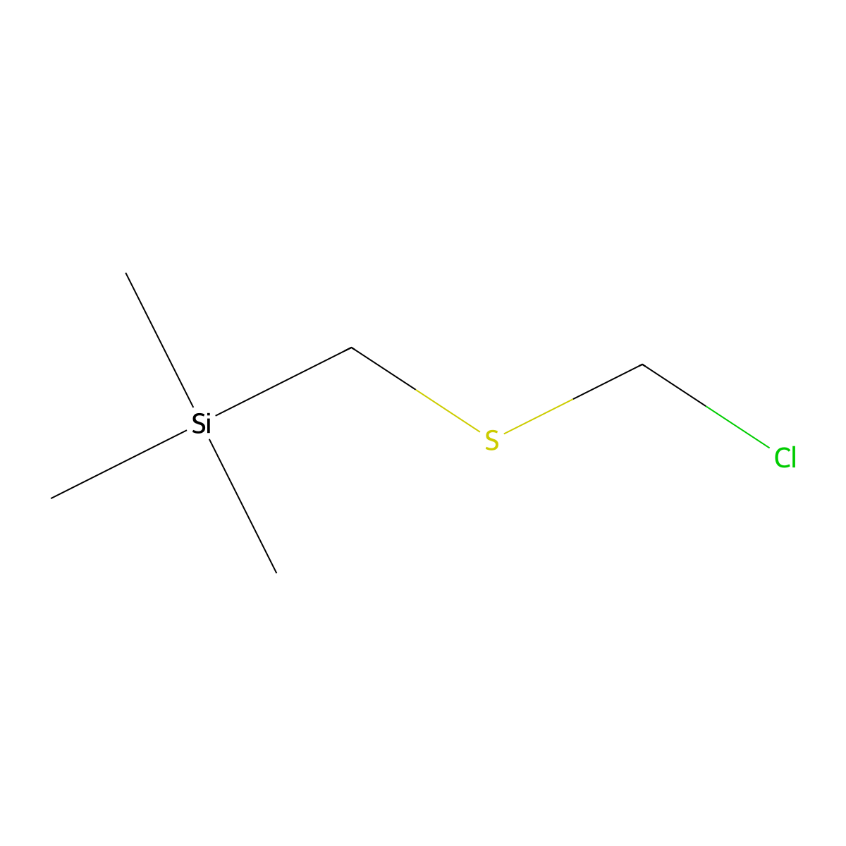 (((Chloromethyl)sulfanyl)methyl)trimethylsilane molecular structure, CAS 105850-89-3