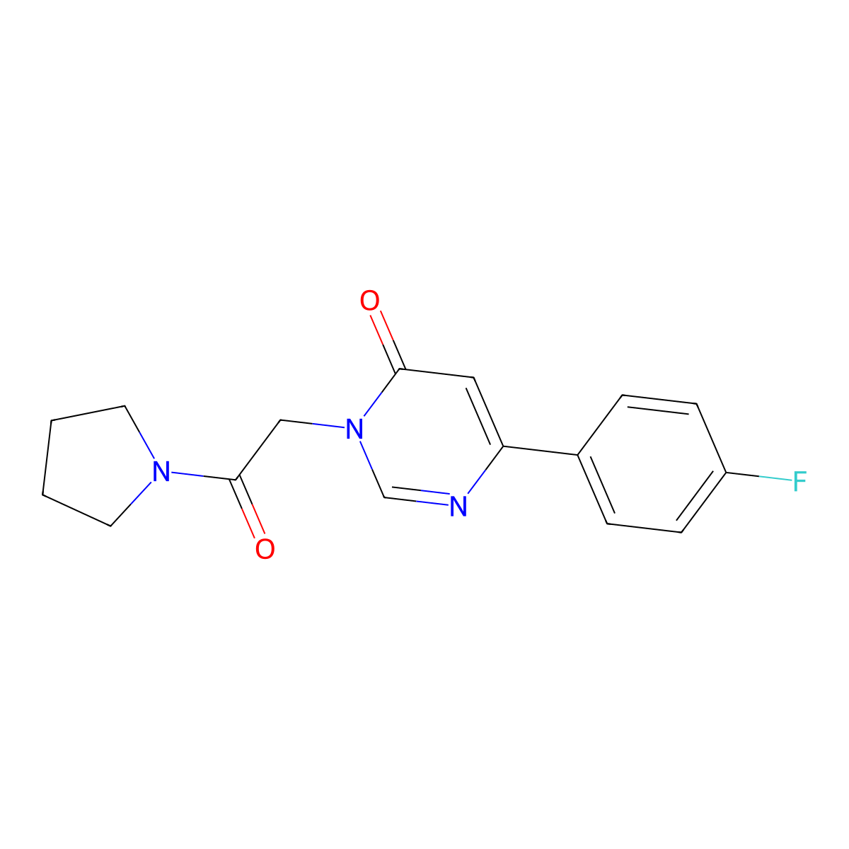 6-(4-Fluorophenyl)-3-[2-oxo-2-(pyrrolidin-1-yl)ethyl]-3,4-dihydropyrimidin-4-one molecular structure, CAS 1058500-63-2