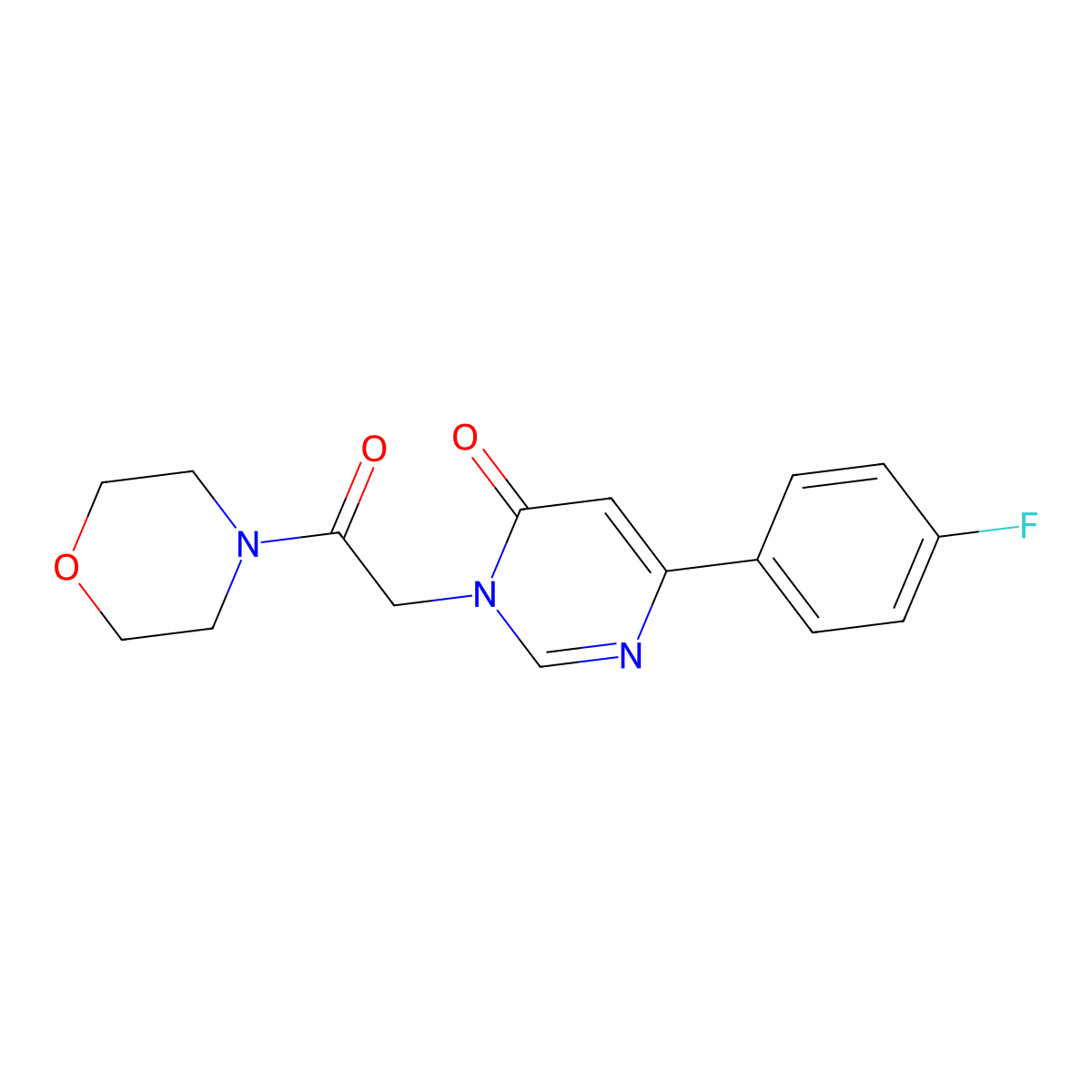 6-(4-Fluorophenyl)-3-[2-(morpholin-4-yl)-2-oxoethyl]-3,4-dihydropyrimidin-4-one molecular structure, CAS 1058500-66-5