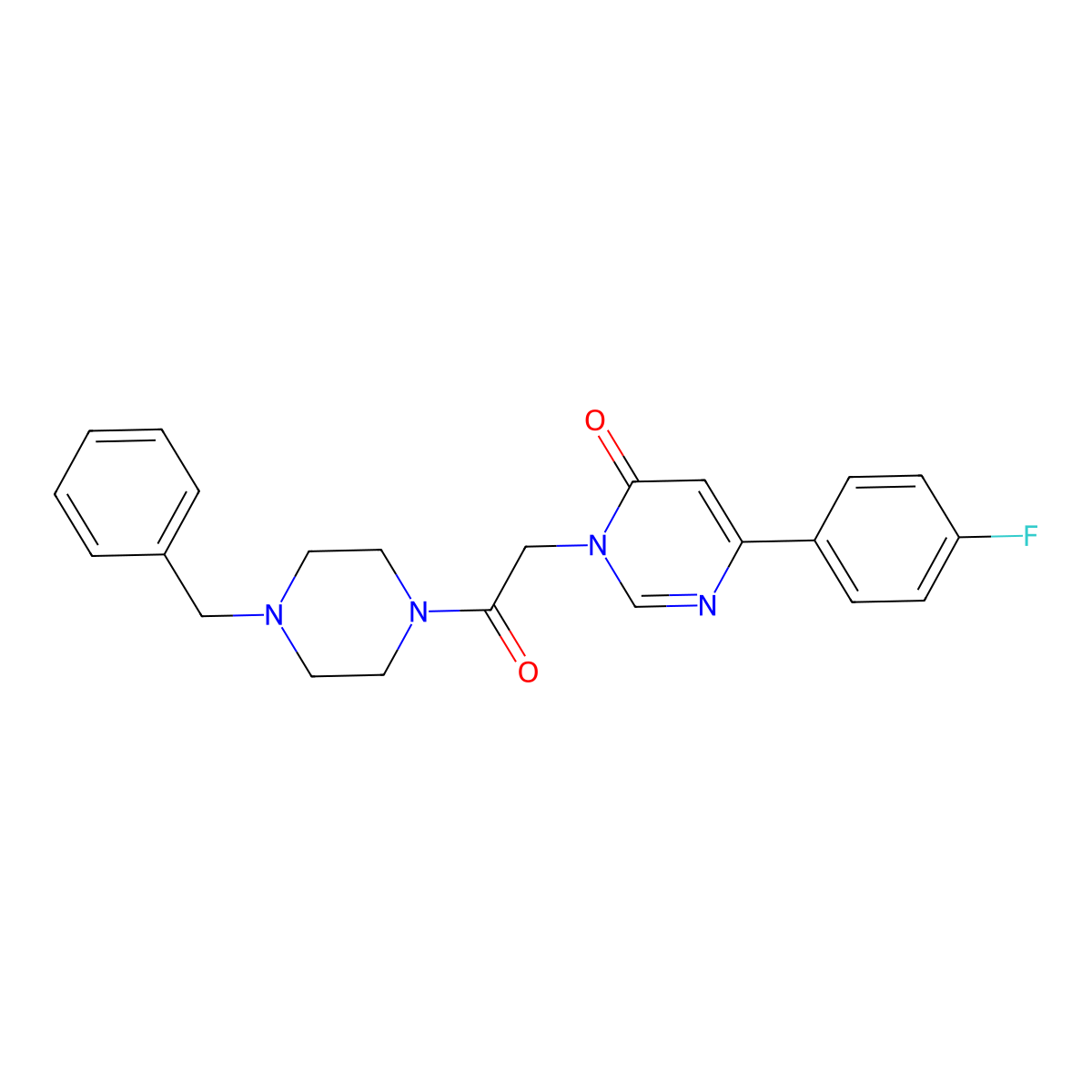 3-[2-(4-Benzylpiperazin-1-yl)-2-oxoethyl]-6-(4-fluorophenyl)-3,4-dihydropyrimidin-4-one molecular structure, CAS 1058500-69-8