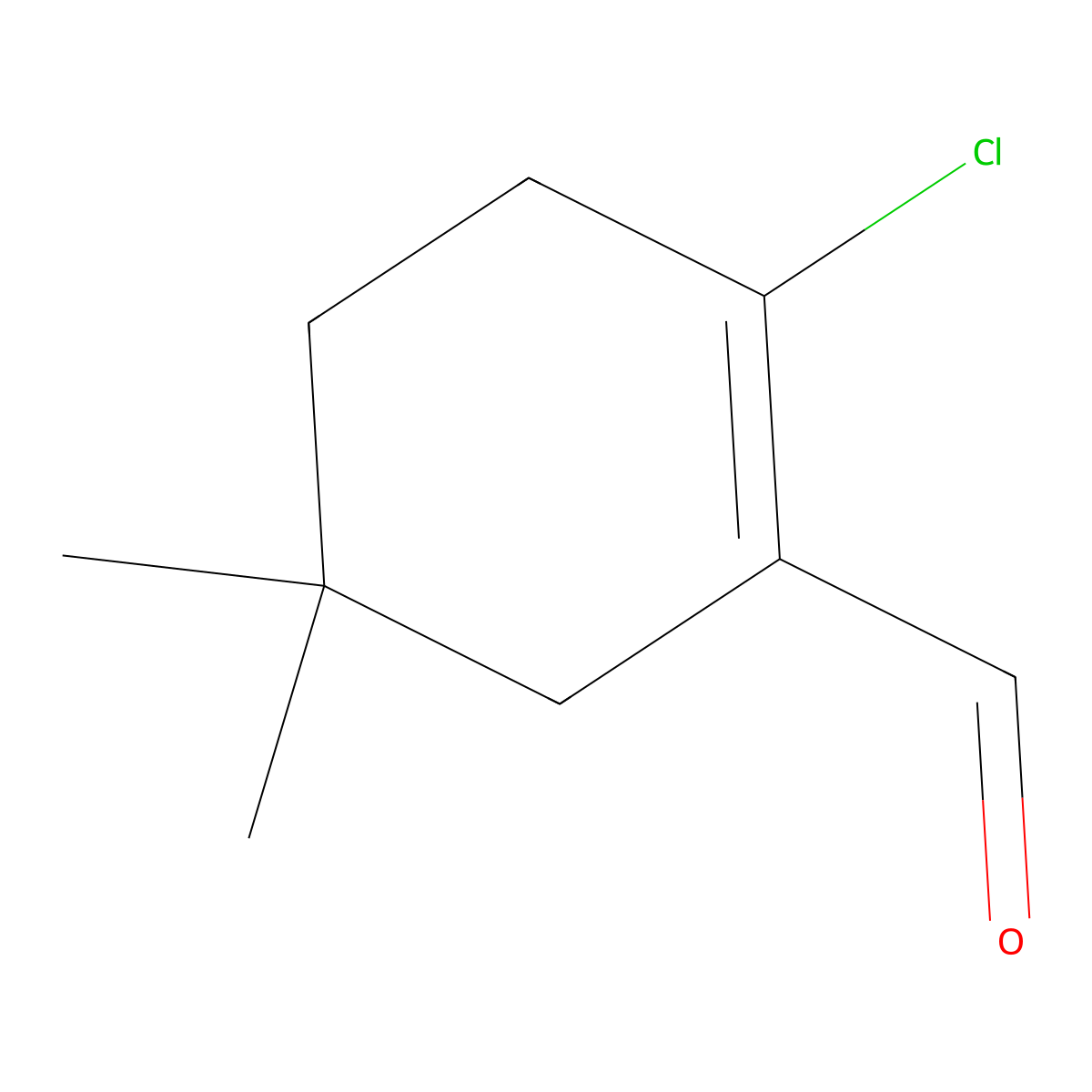 2-Chloro-5,5-dimethyl-1-cyclohexenecarbaldehyde molecular structure, CAS 105854-65-7