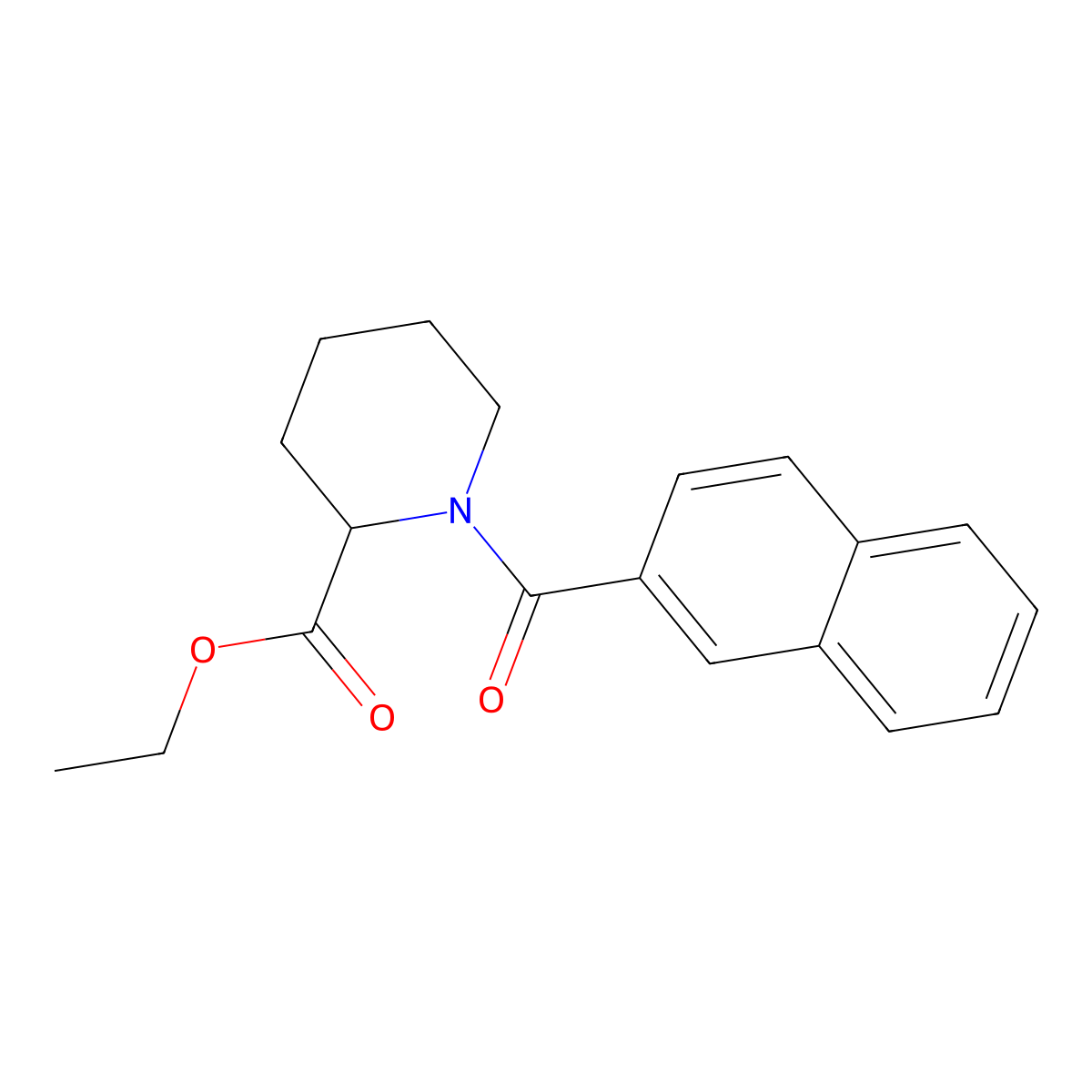 Ethyl 1-(2-naphthalenylcarbonyl)-2-piperidinecarboxylate molecular structure, CAS 105855-19-4