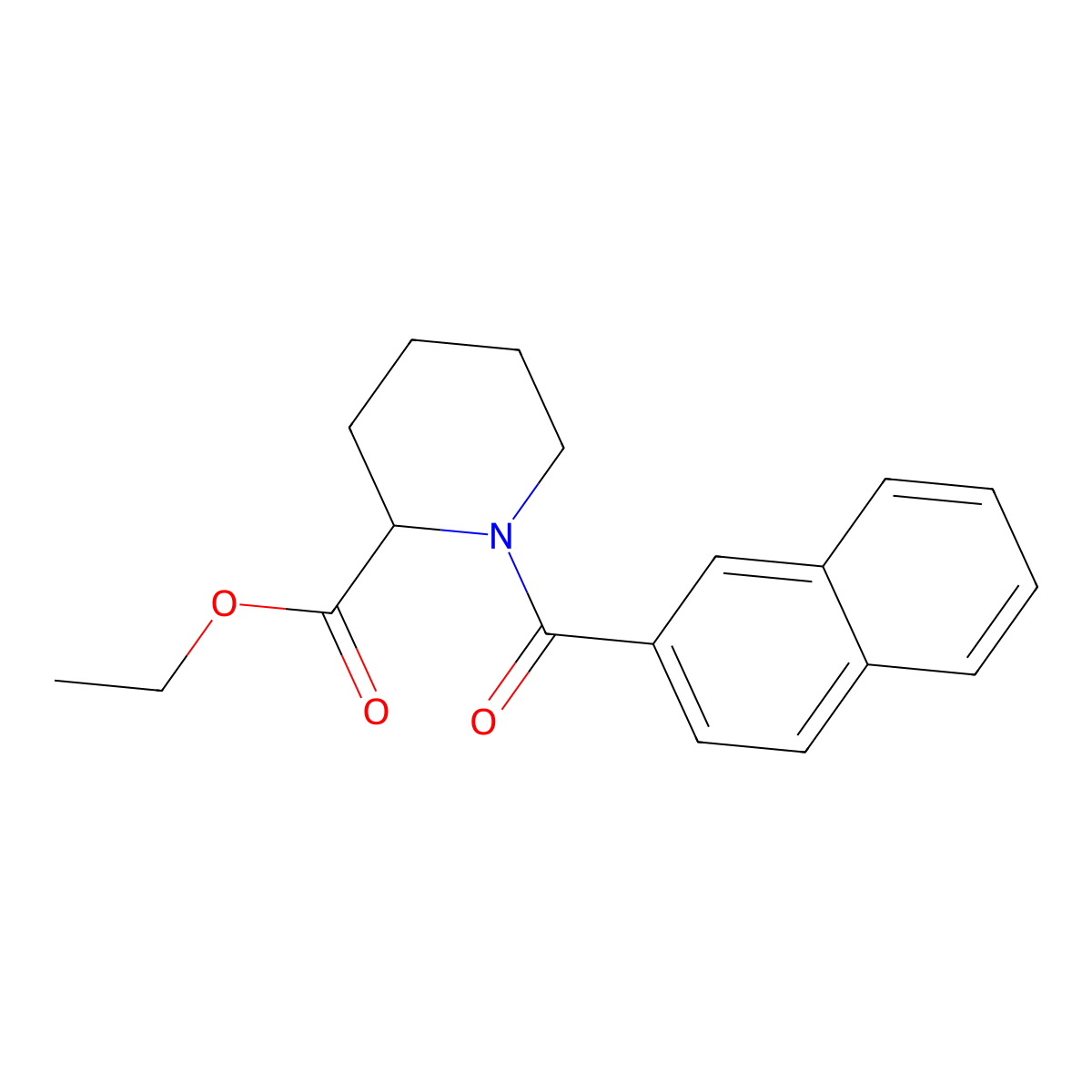 Ethyl 1-(2-naphthalenylcarbonyl)-2-piperidinecarboxylate molecular structure, CAS 105855-19-4