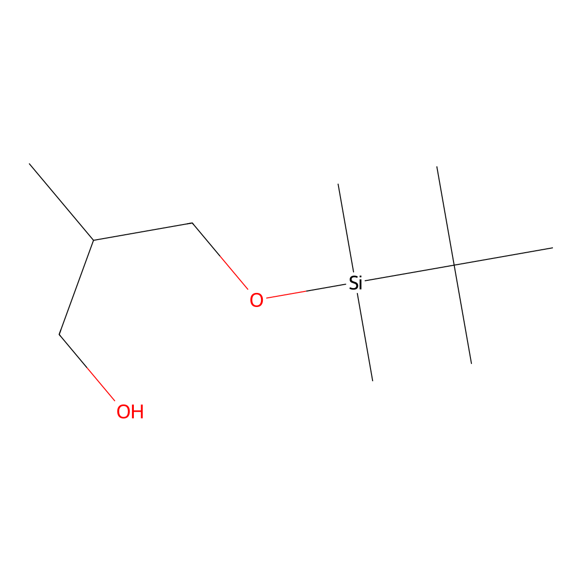 (2S)-3-((tert-butyldimethylsilyl)oxy)-2-methylpropan-1-ol molecular structure, CAS 105859-45-8