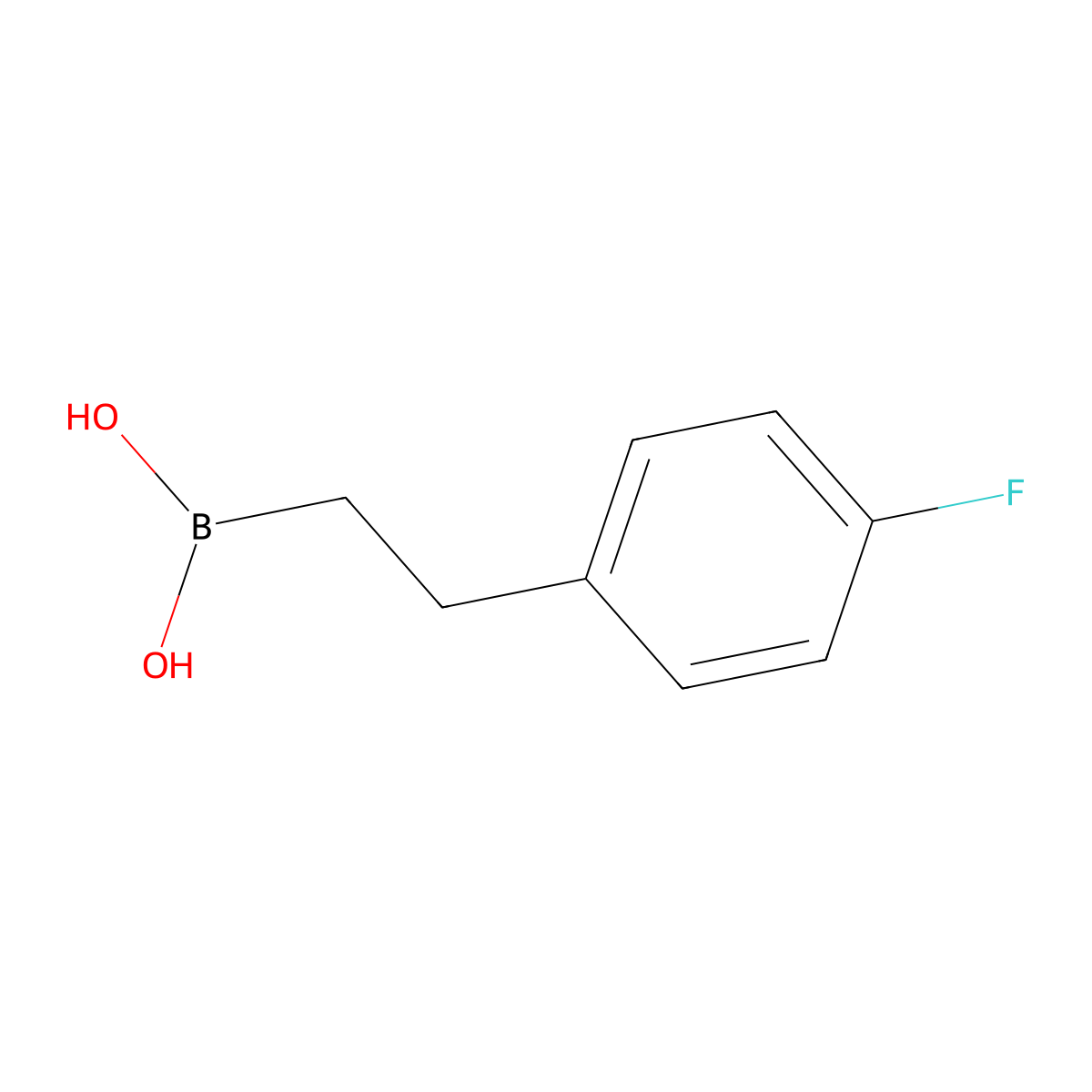 [2-(4-Fluorophenyl)ethyl]boronic acid molecular structure, CAS 105869-37-2