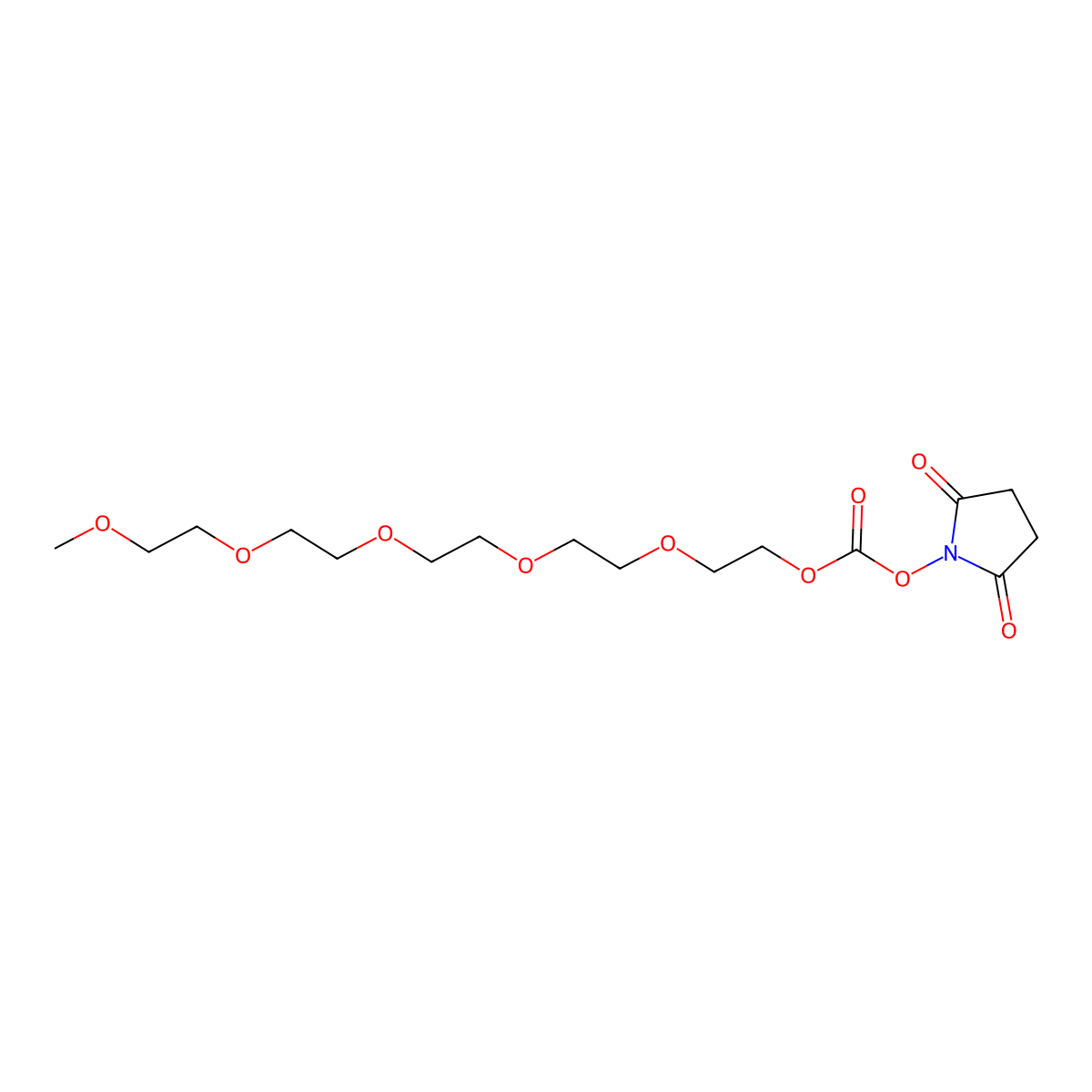 m-PEG5-succinimidyl carbonate molecular structure, CAS 1058691-00-1