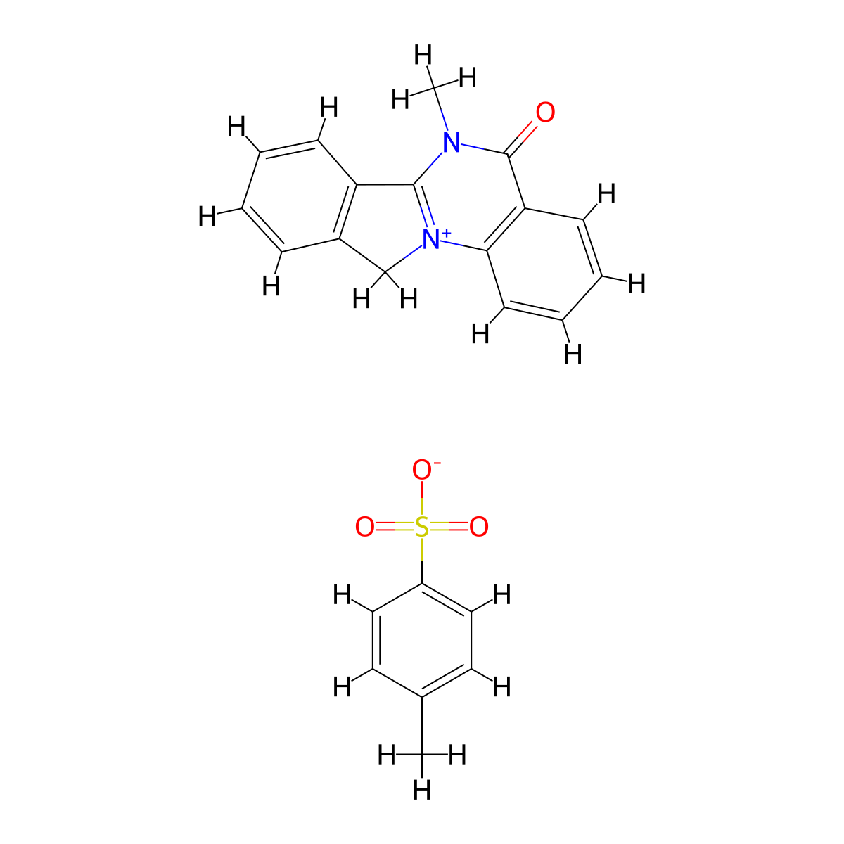 6-methyl-5-oxo-6,11-dihydro-5H-isoindolo[2,1-a]quinazolin-12-ium 4-methylbenzenesulfonate molecular structure, CAS 1058702-31-0