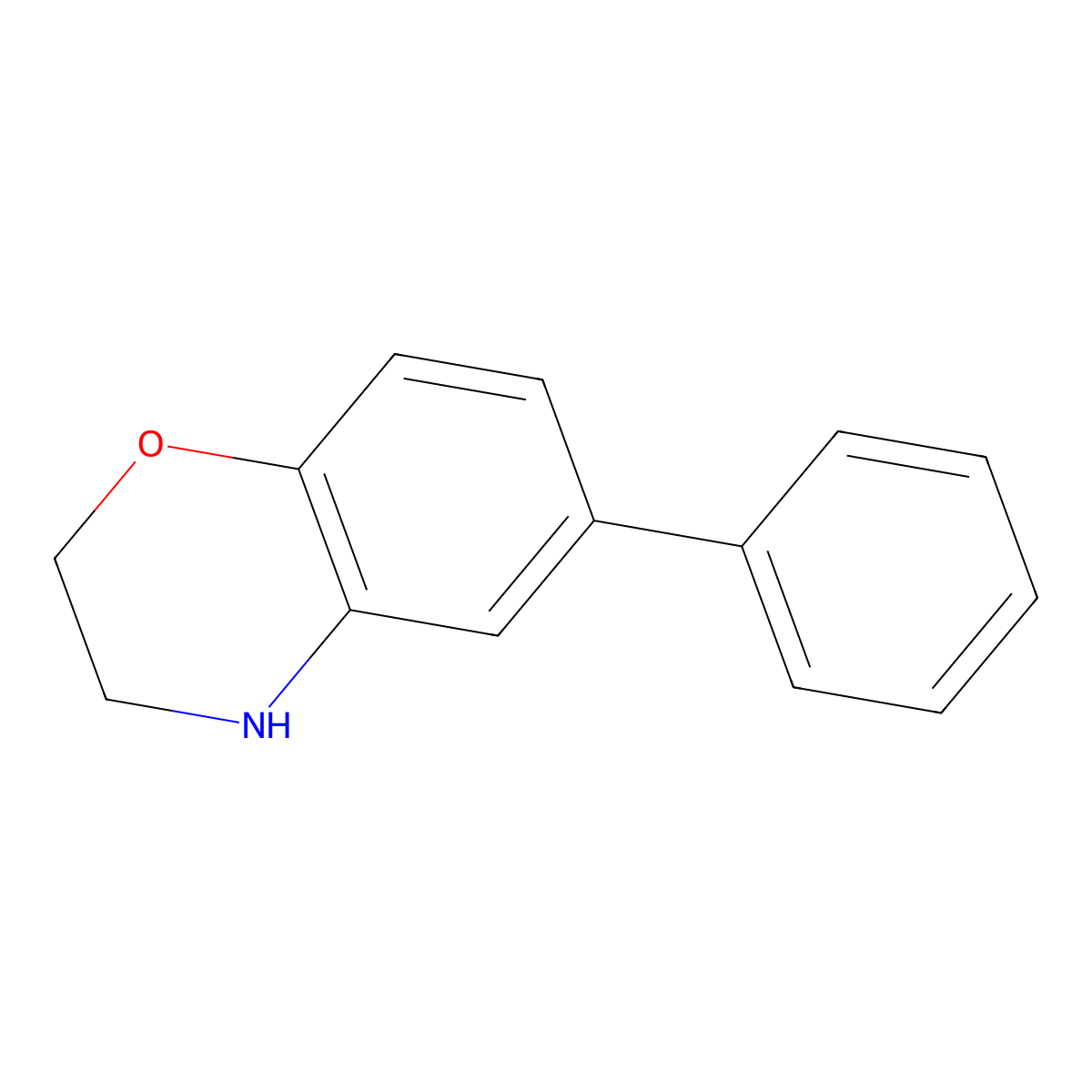 6-Phenyl-3,4-dihydro-2H-benzo[b][1,4]oxazine molecular structure, CAS 1058704-66-7