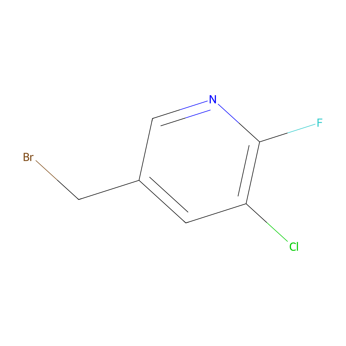 5-(Bromomethyl)-3-chloro-2-fluoropyridine molecular structure, CAS 1058706-98-1