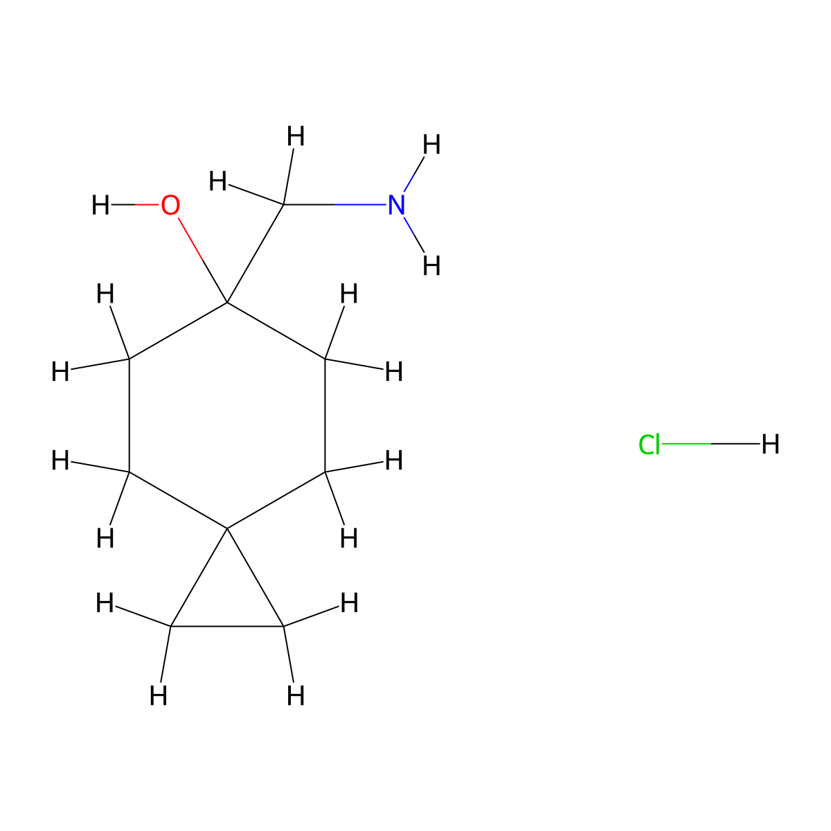 6-(Aminomethyl)spiro[2.5]octan-6-ol hydrochloride molecular structure, CAS 1058709-84-4