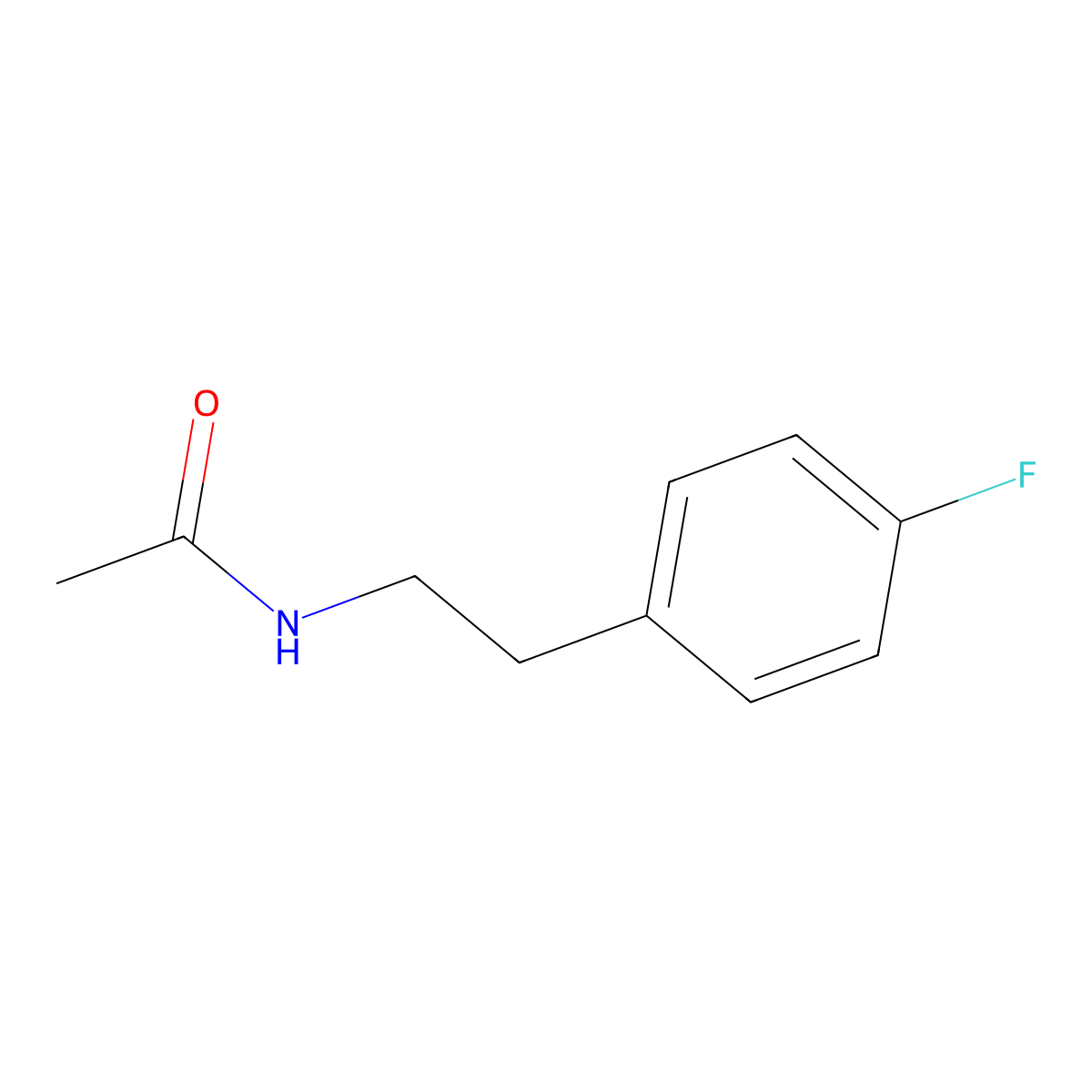N-[2-(4-fluorophenyl)ethyl]acetamide molecular structure, CAS 105871-02-1