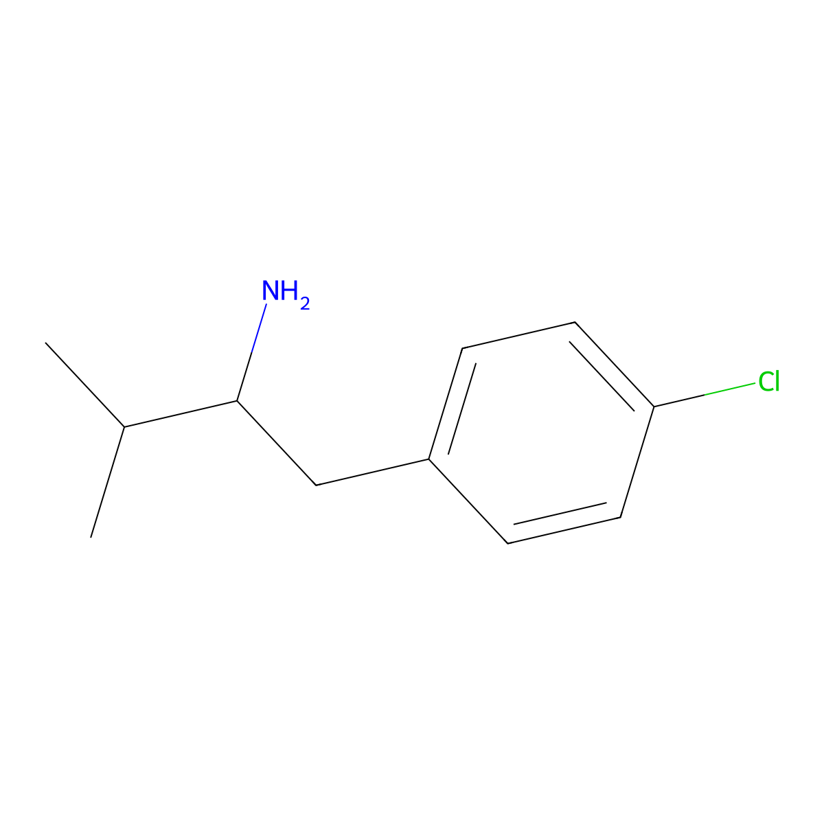 1-(4-Chlorophenyl)-3-methylbutan-2-amine molecular structure, CAS 105871-09-8