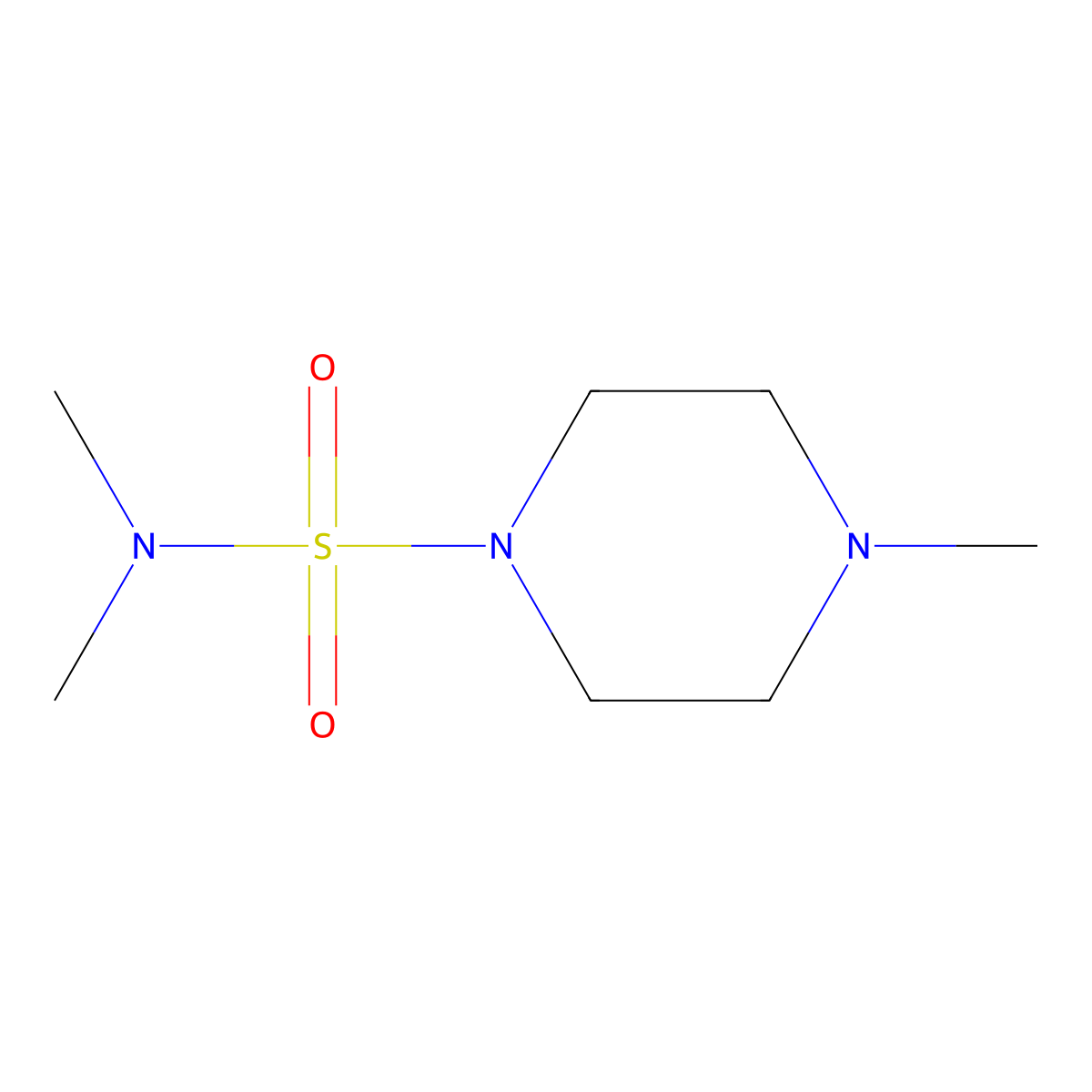 N,N,4-trimethylpiperazine-1-sulfonamide molecular structure, CAS 105871-27-0