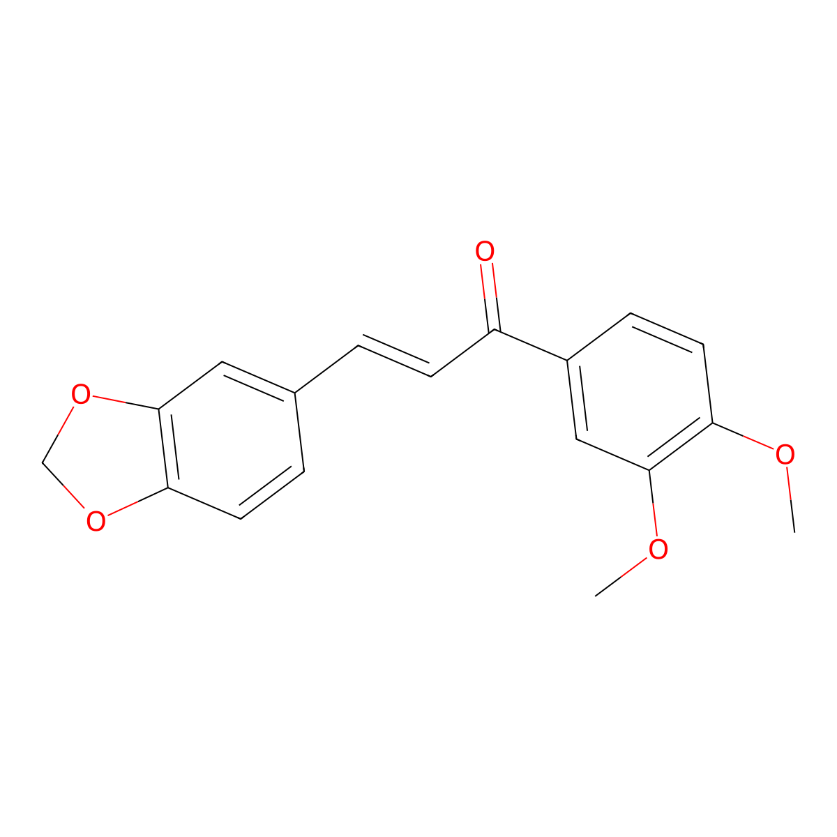 3-(1,3-Benzodioxol-5-yl)-1-(3,4-dimethoxyphenyl)prop-2-en-1-one molecular structure, CAS 1058712-23-4